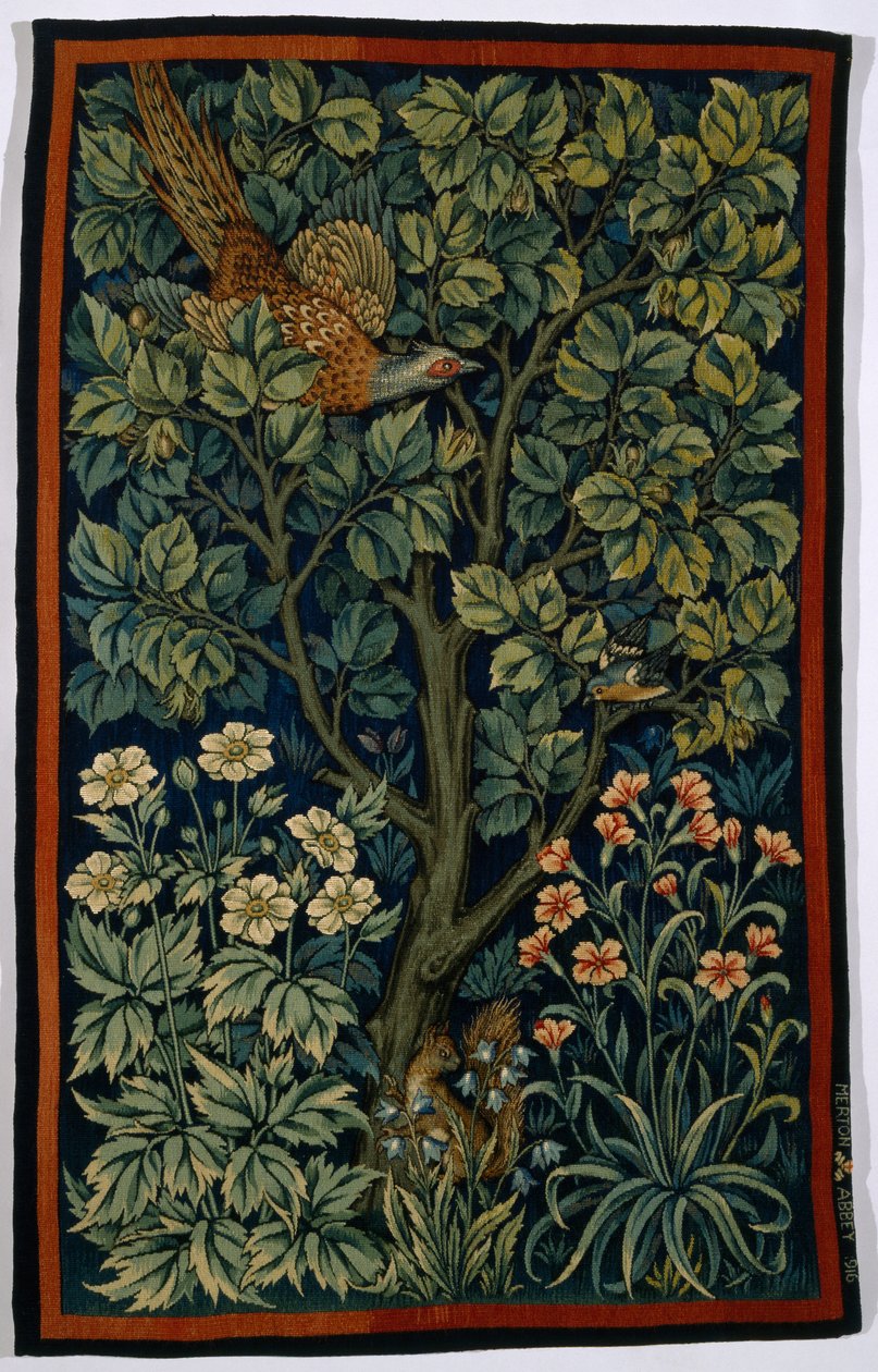 Cock Pheasant, made by Morris & Co. 1916dani af John Henry Dearle