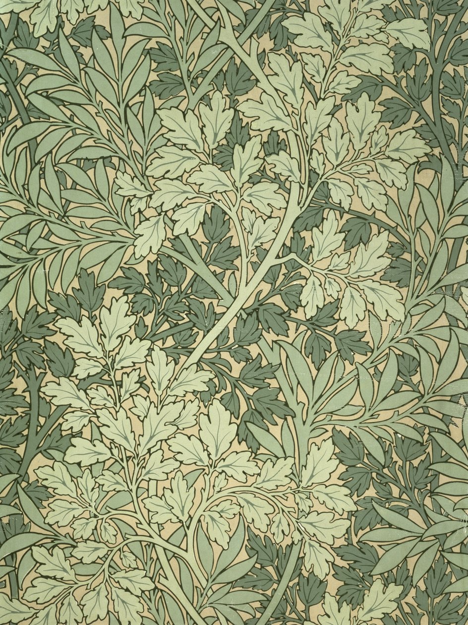 Bladtapet, designet af John Henry Dearle (1860-1932) for Morris and Company af John Henry Dearle
