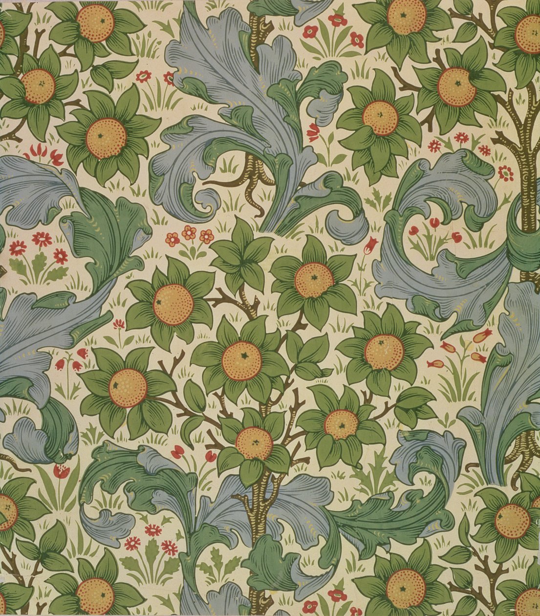 Orchard tapet, designet af John Henry Dearle (1860-1932) for Morris and Company, 1899 af John Henry Dearle