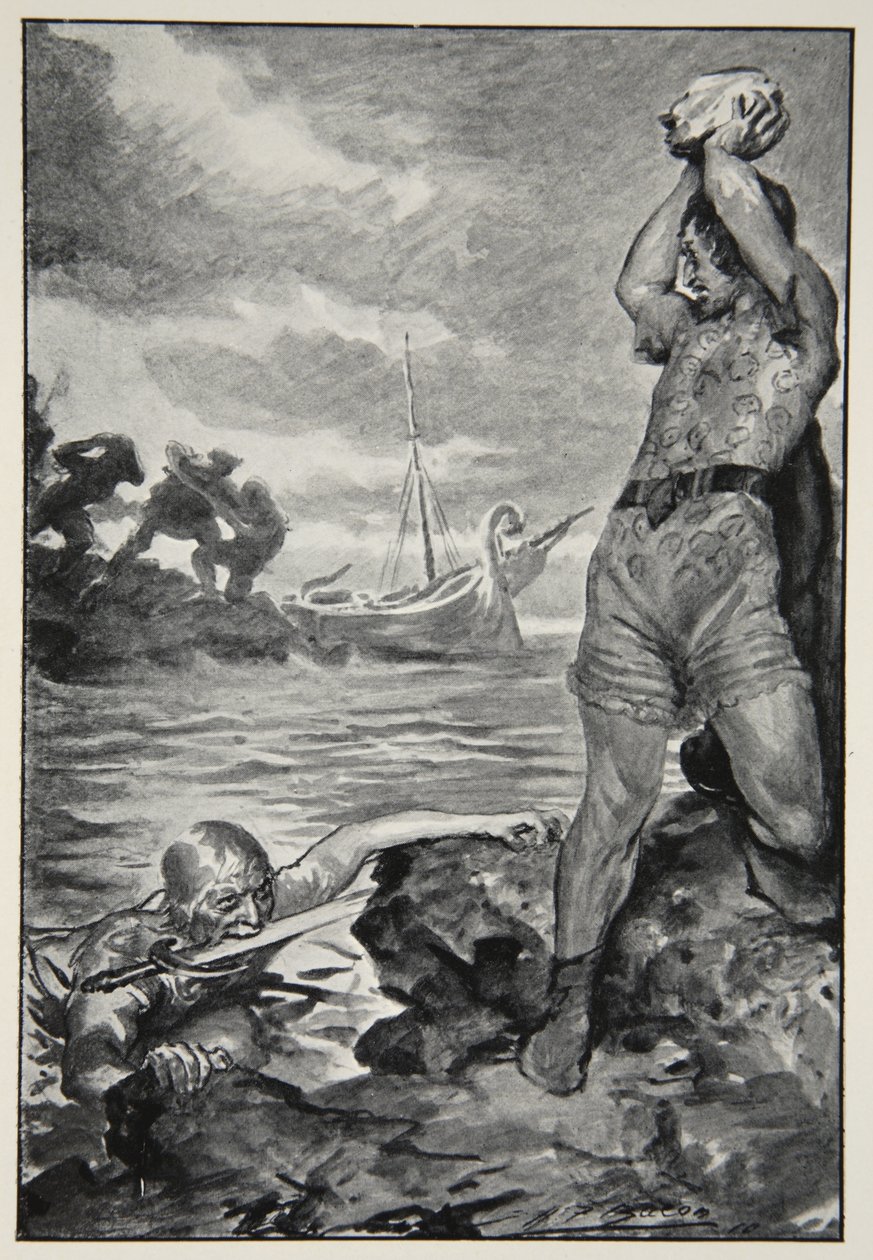 Thorbion løftede den enorme sten, fra 