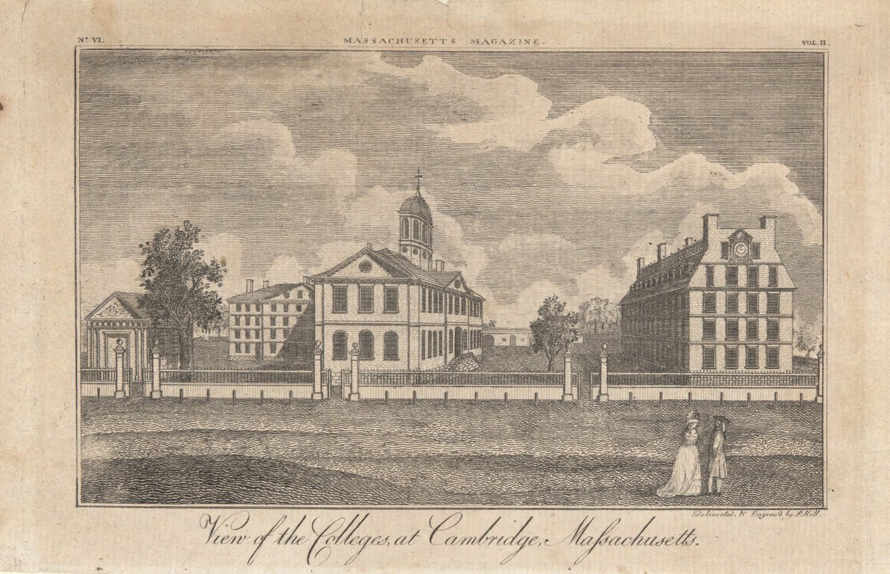 Udsigt over colleges i Cambridge, Massachusetts af John Henry Hill