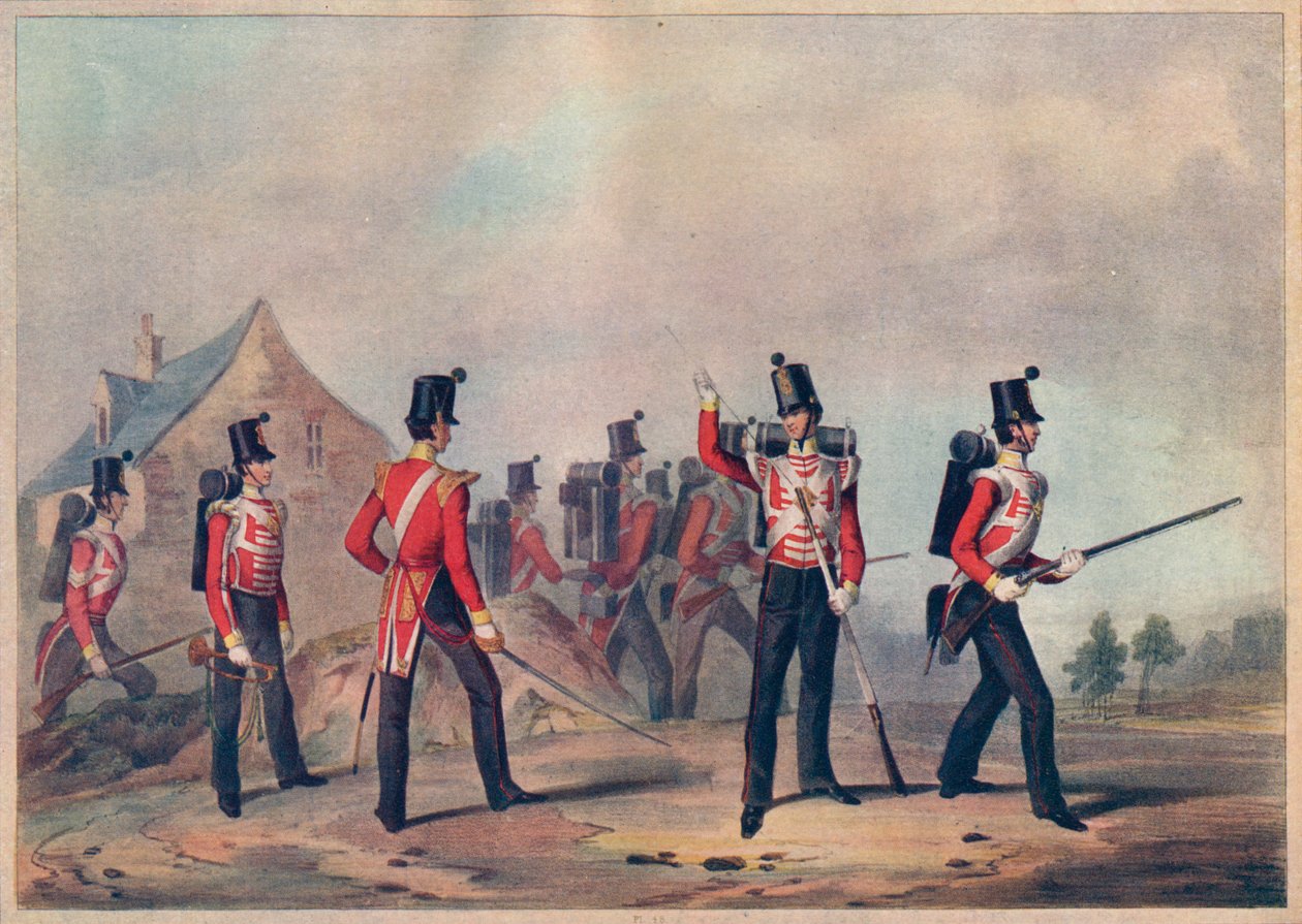 Regiments of Light Infantry, der viser det 90. lette infanteri, 19. århundrede 1909 af John Henry Lynch