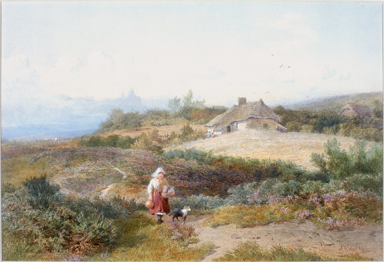 Cottage Scene (kropsfarve) af John Henry Mole