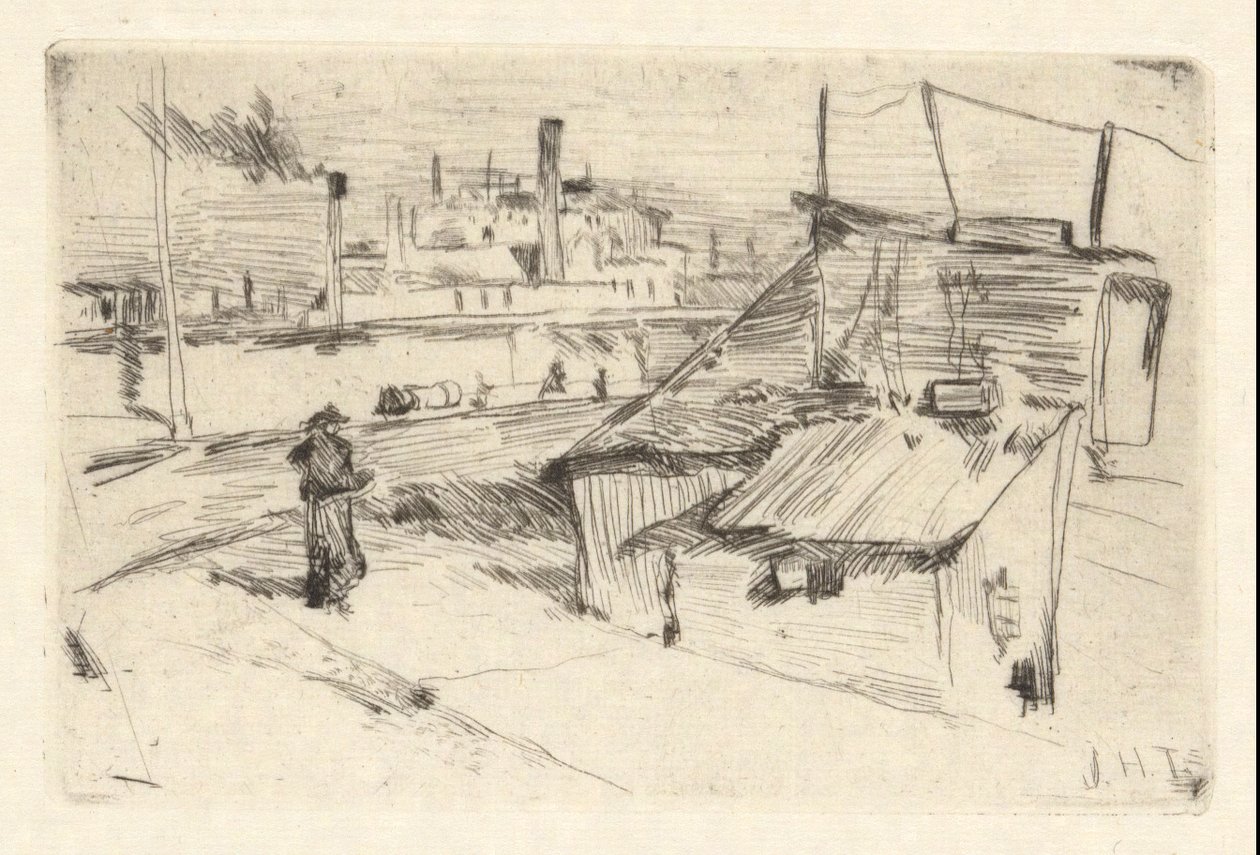 Bridgeport Shanties af John Henry Twachtman