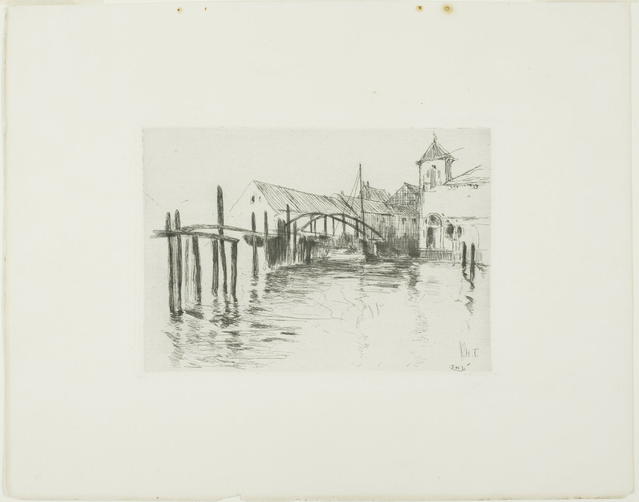 Havnen i Newport af John Henry Twachtman
