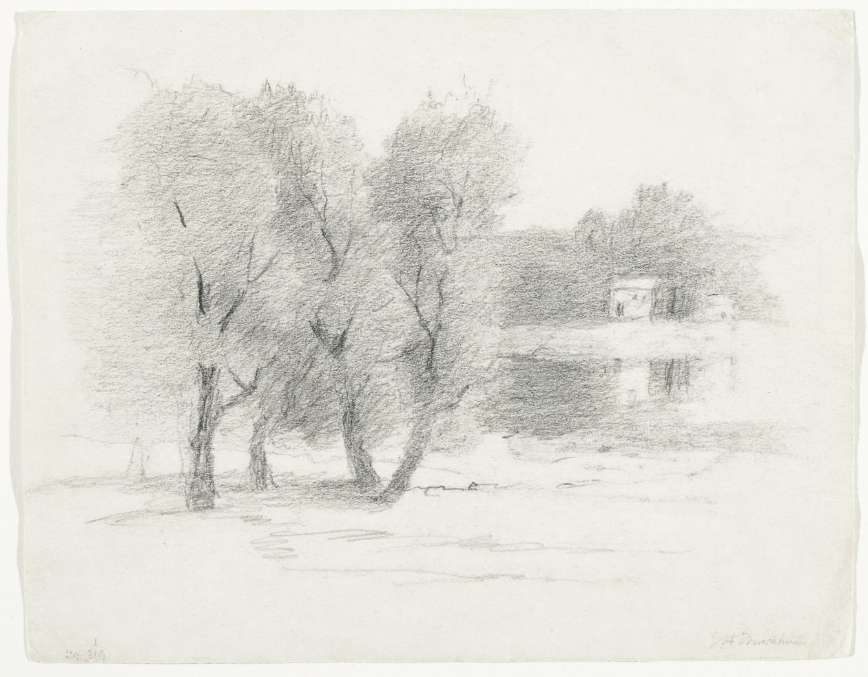 Landskab, slutningen af det 19.-begyndelsen af det 20. århundrede af John Henry Twachtman