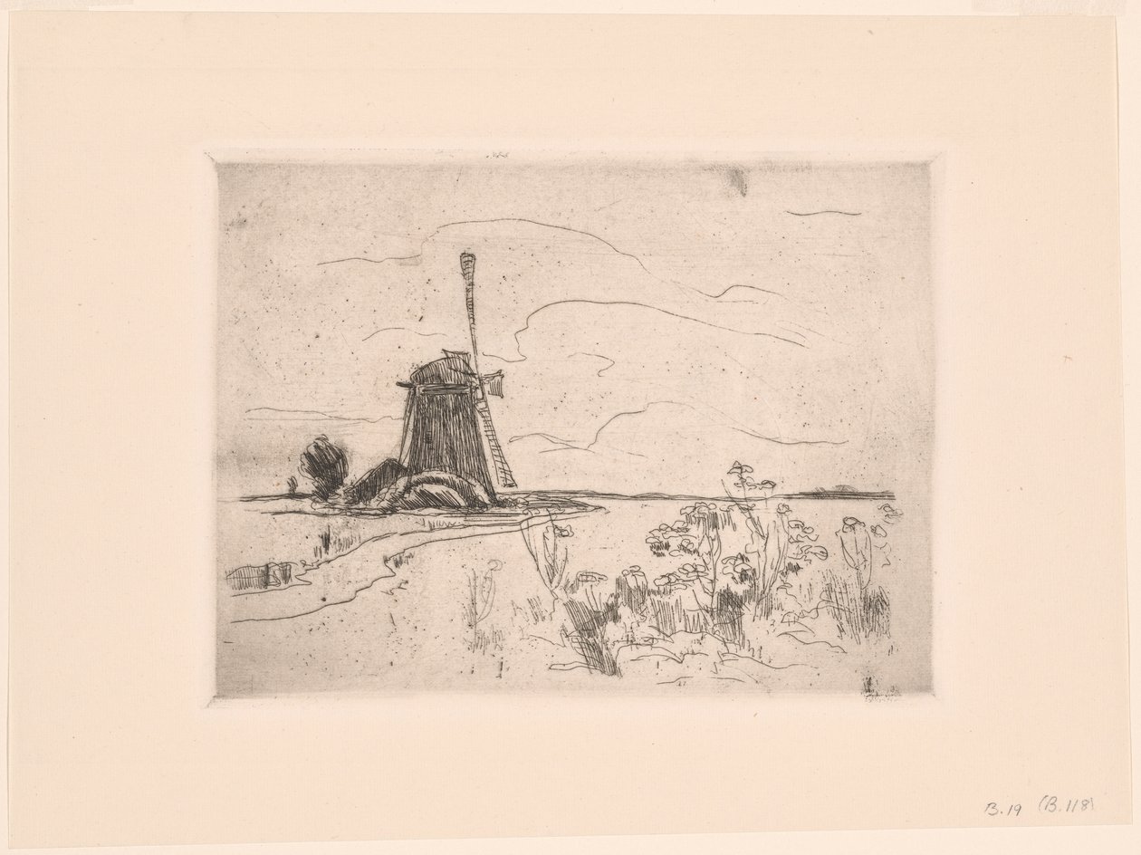 Mølle i Holland af John Henry Twachtman