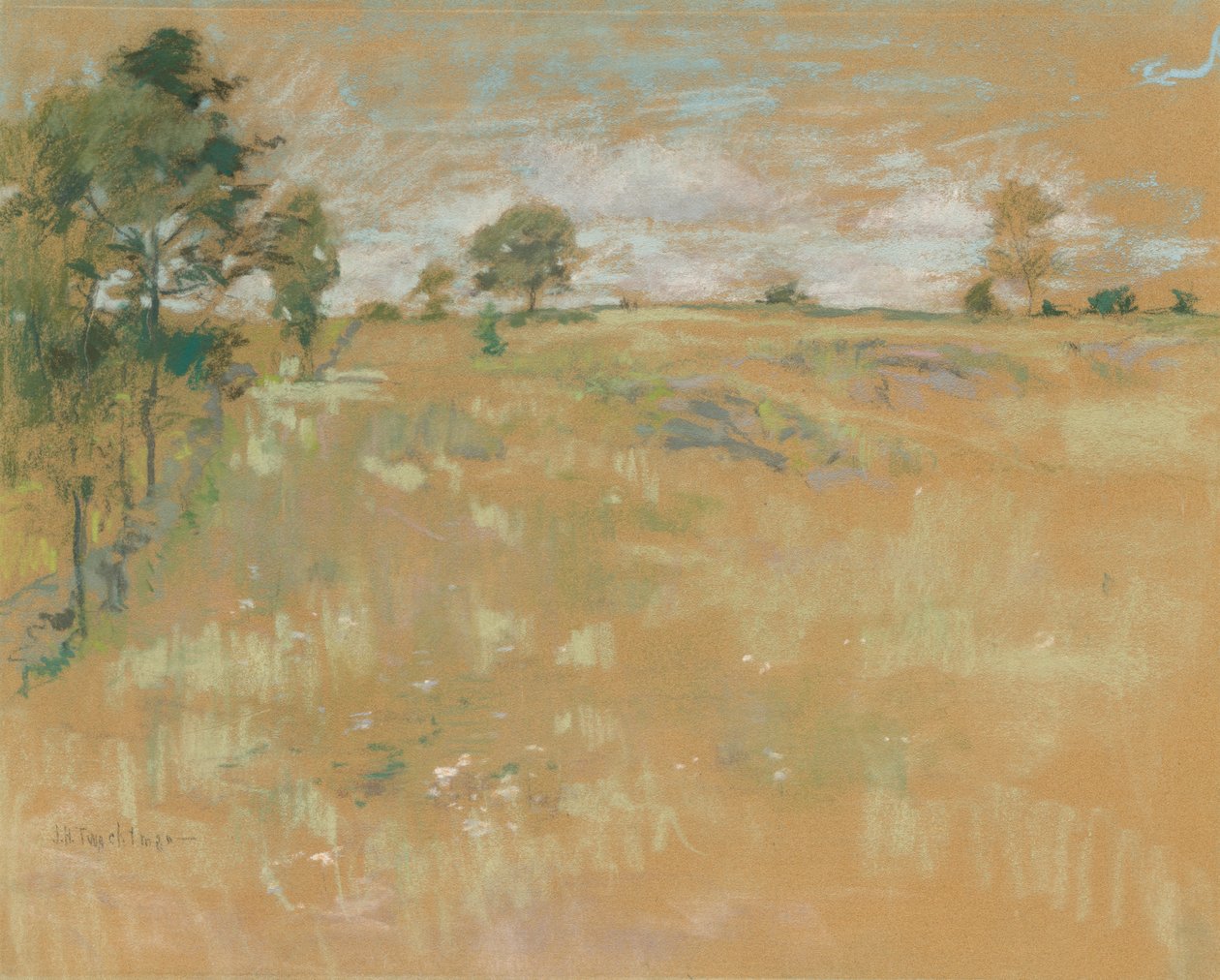 Pastures, Greenwich, Connecticut, ca. 1890-1900. af John Henry Twachtman