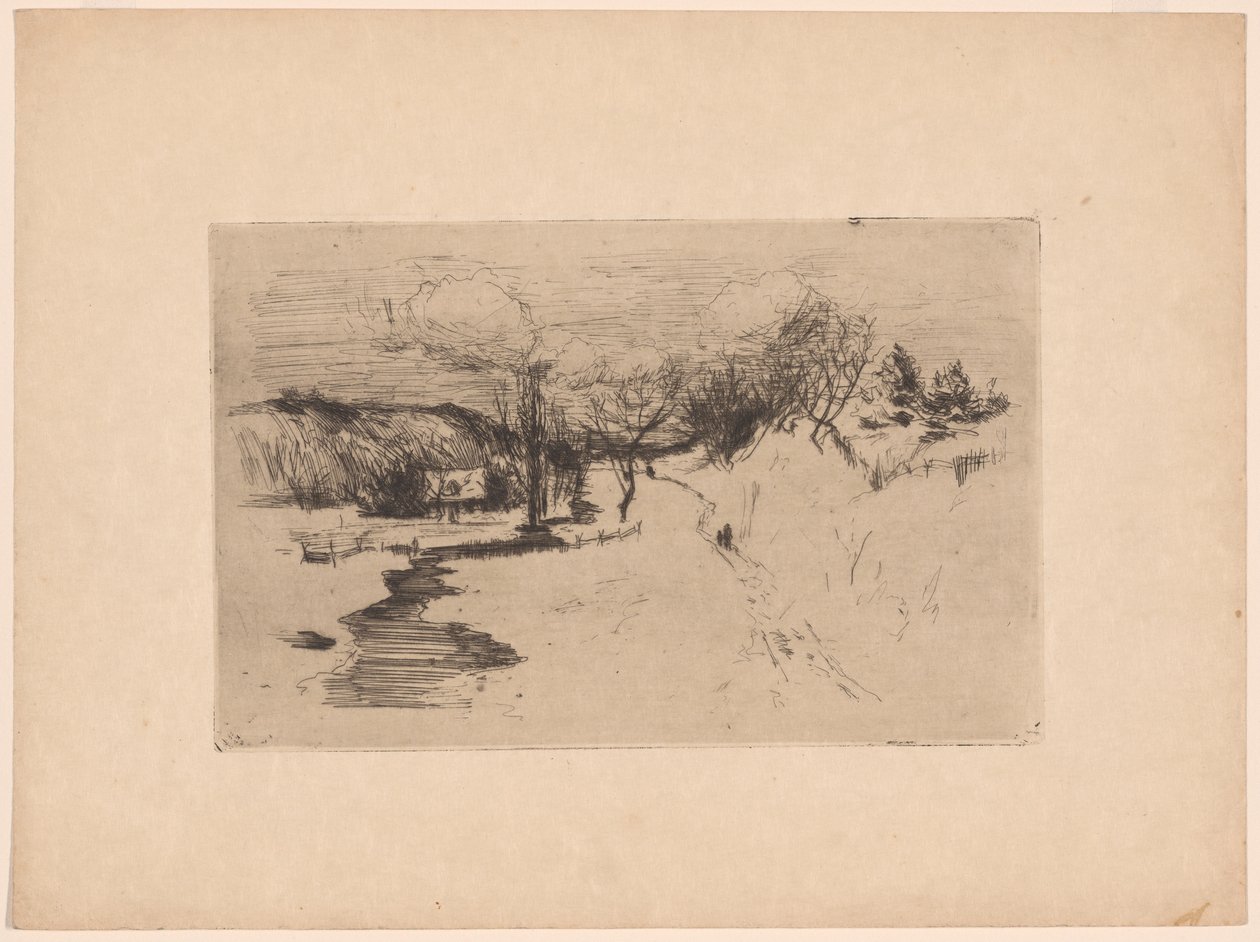Sne-landskab af John Henry Twachtman