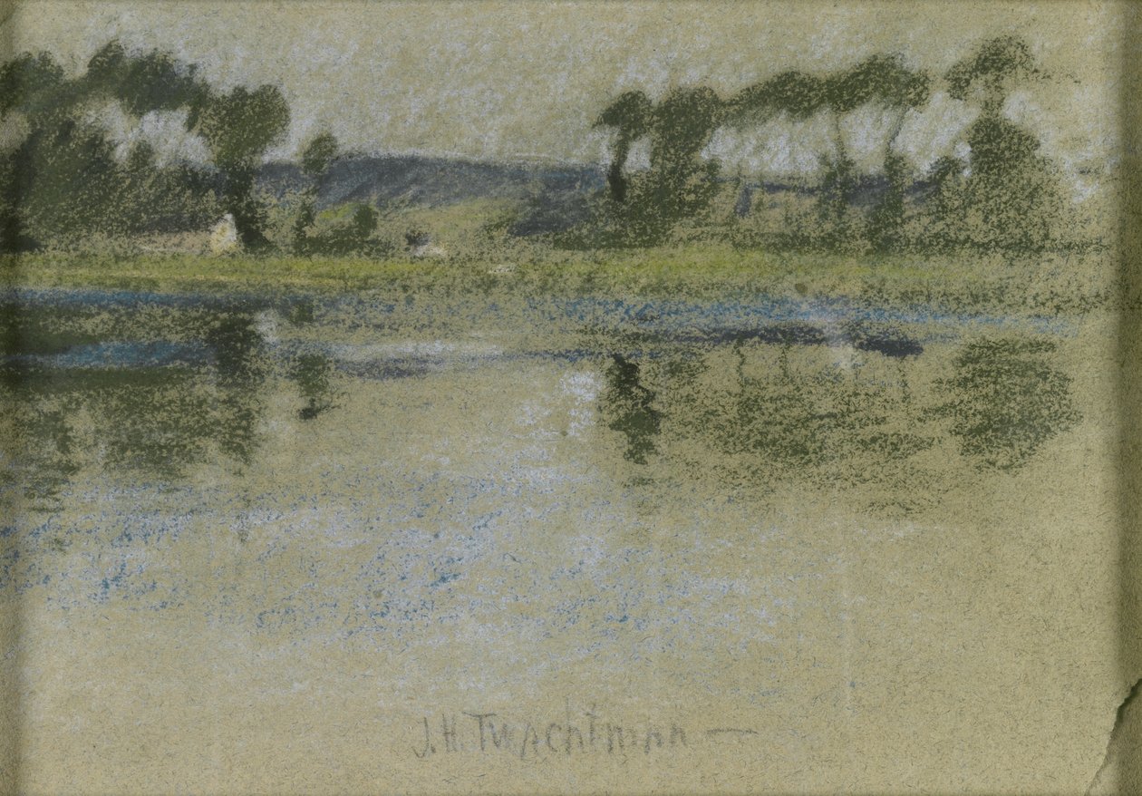 Træer over floden af John Henry Twachtman