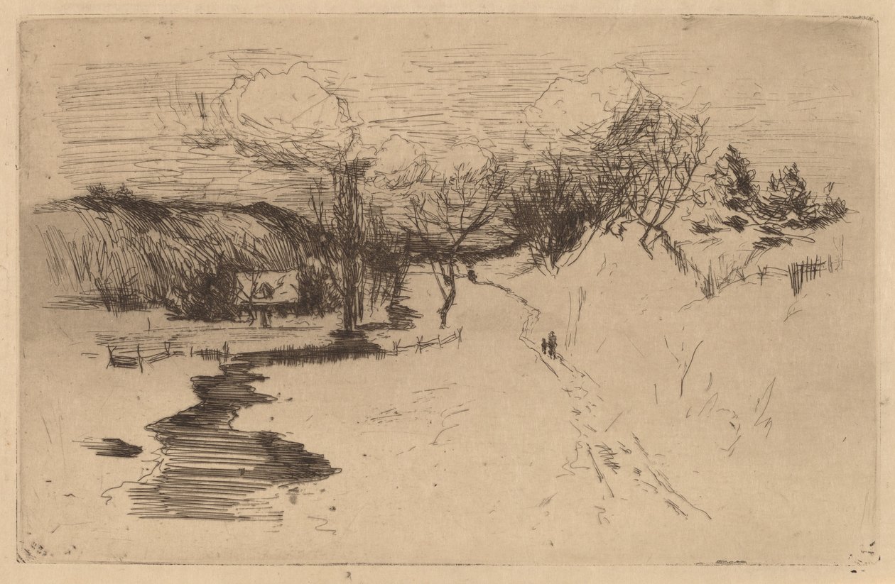 Vinter, Avondale af John Henry Twachtman