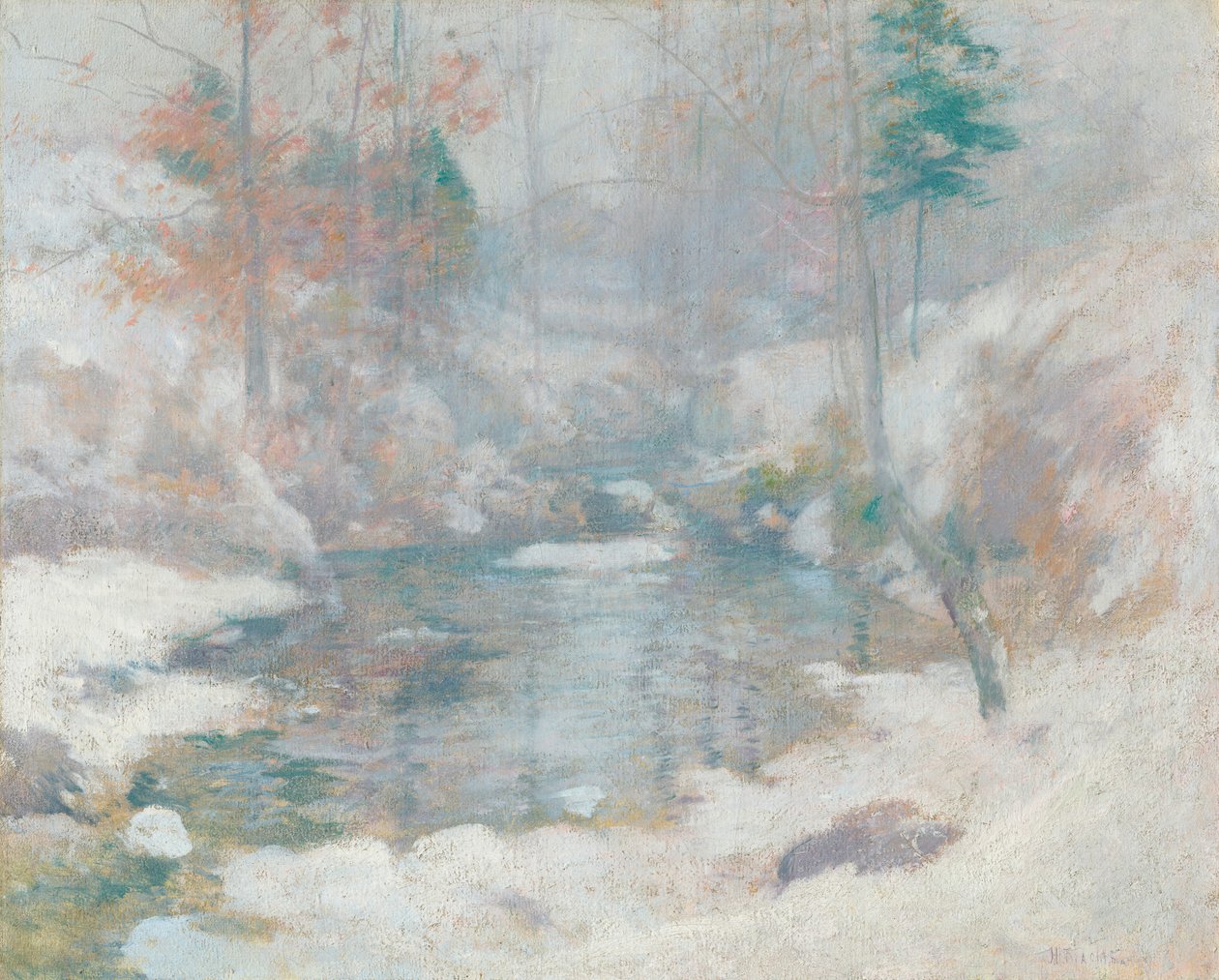 Vinterharmoni af John Henry Twachtman