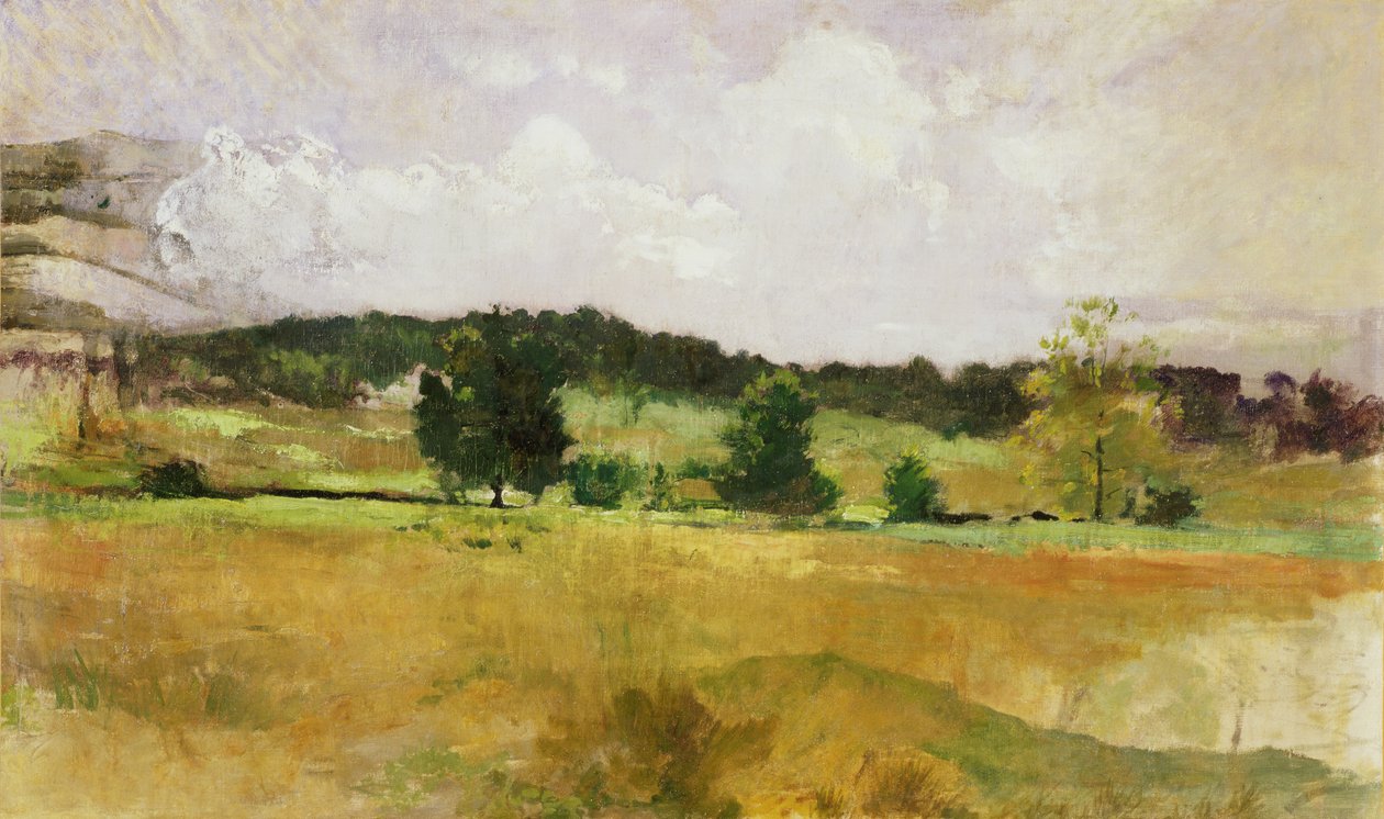 Landskabsstudie, ca. 1900 (olie på lærred) af John Henry Twatchman
