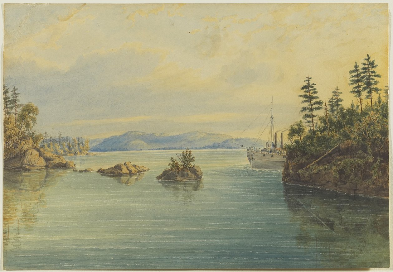 På de tusind øer, ca.1865 (wc på papir) af John Herbert Caddy