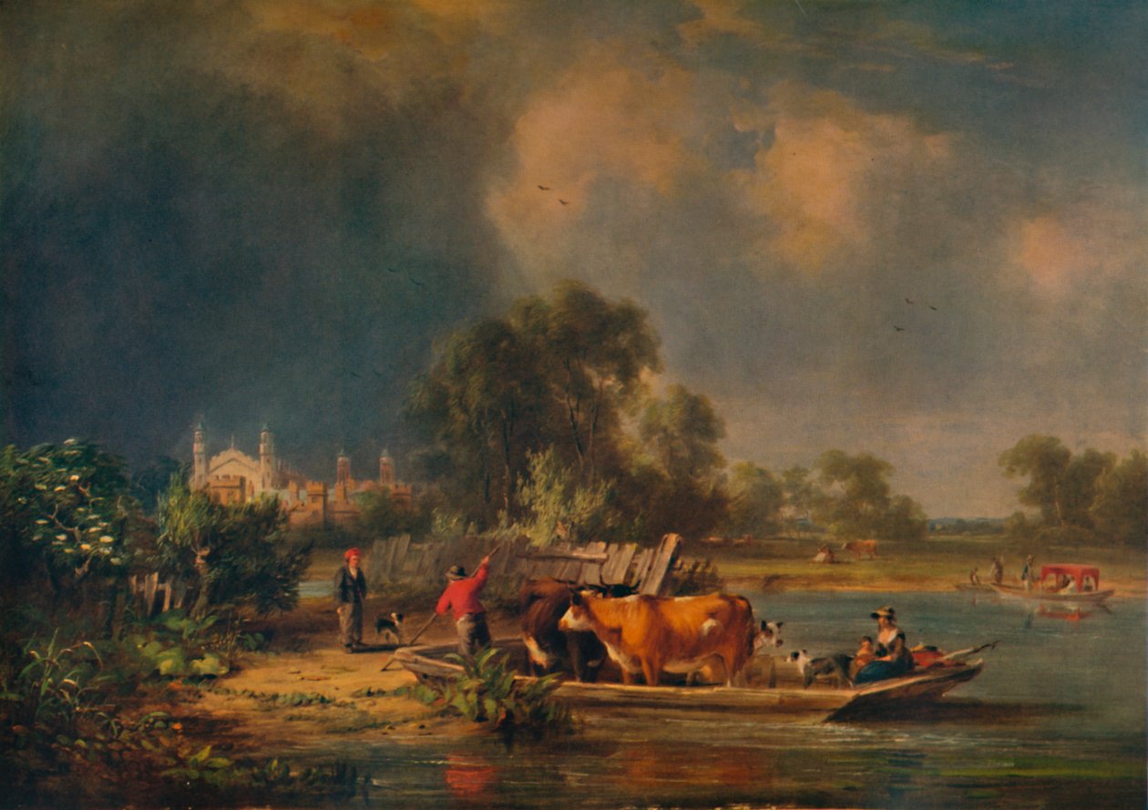 Eton from the River, 1800-tallet, 1935 af John Hilder