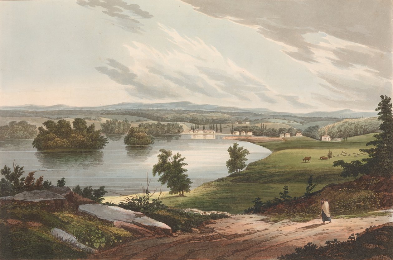 Fort Edward nr. 10 af Hudson River Portfolio, 1822-23. af John Hill