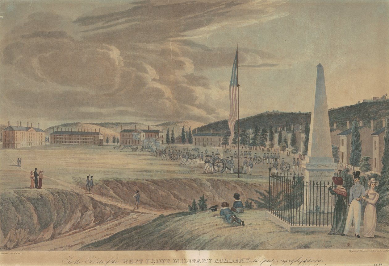 United States Military Academy, Looking South af John Hill, after George Catlin