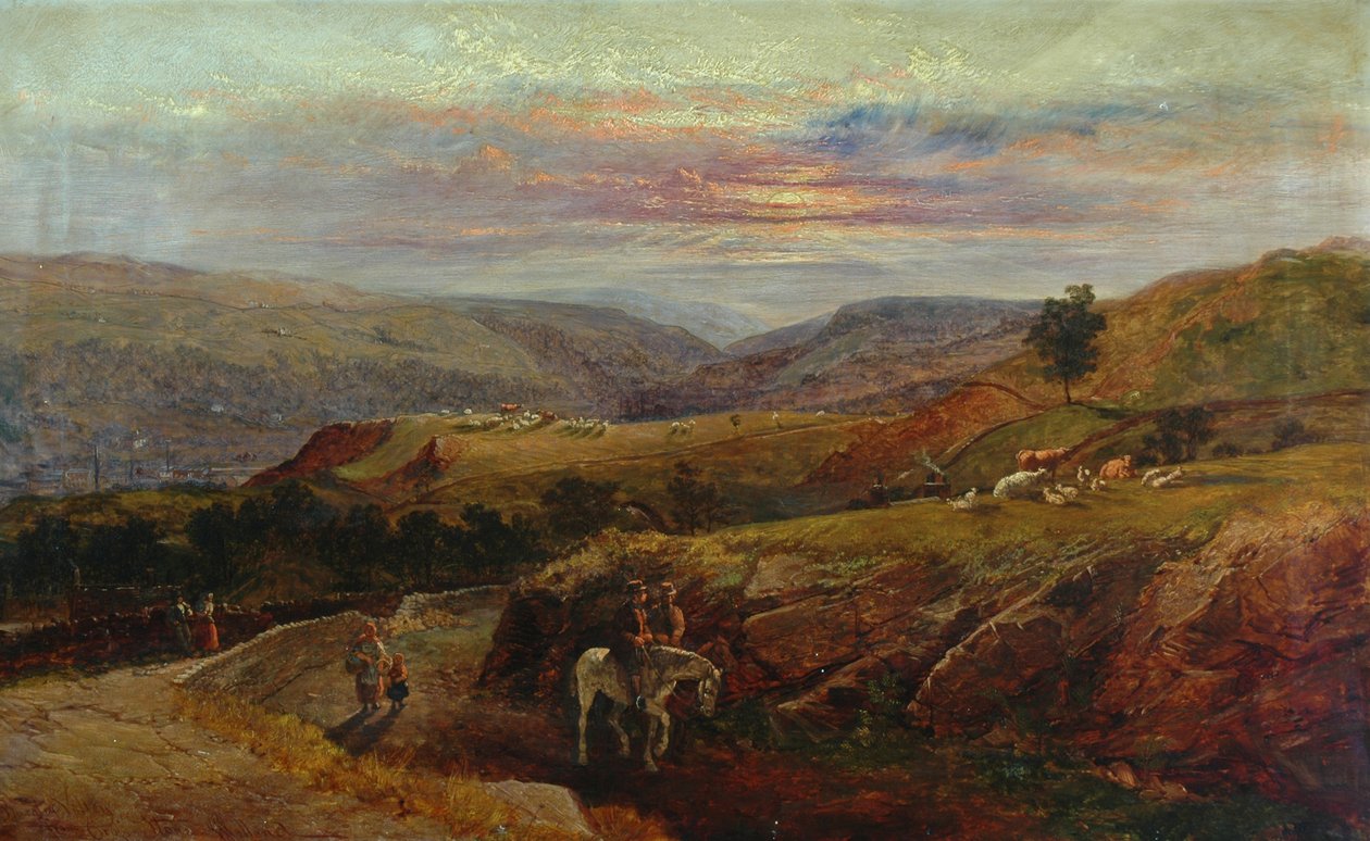 Burnley Valley fra Crofts Stone, 1870 af John Holland