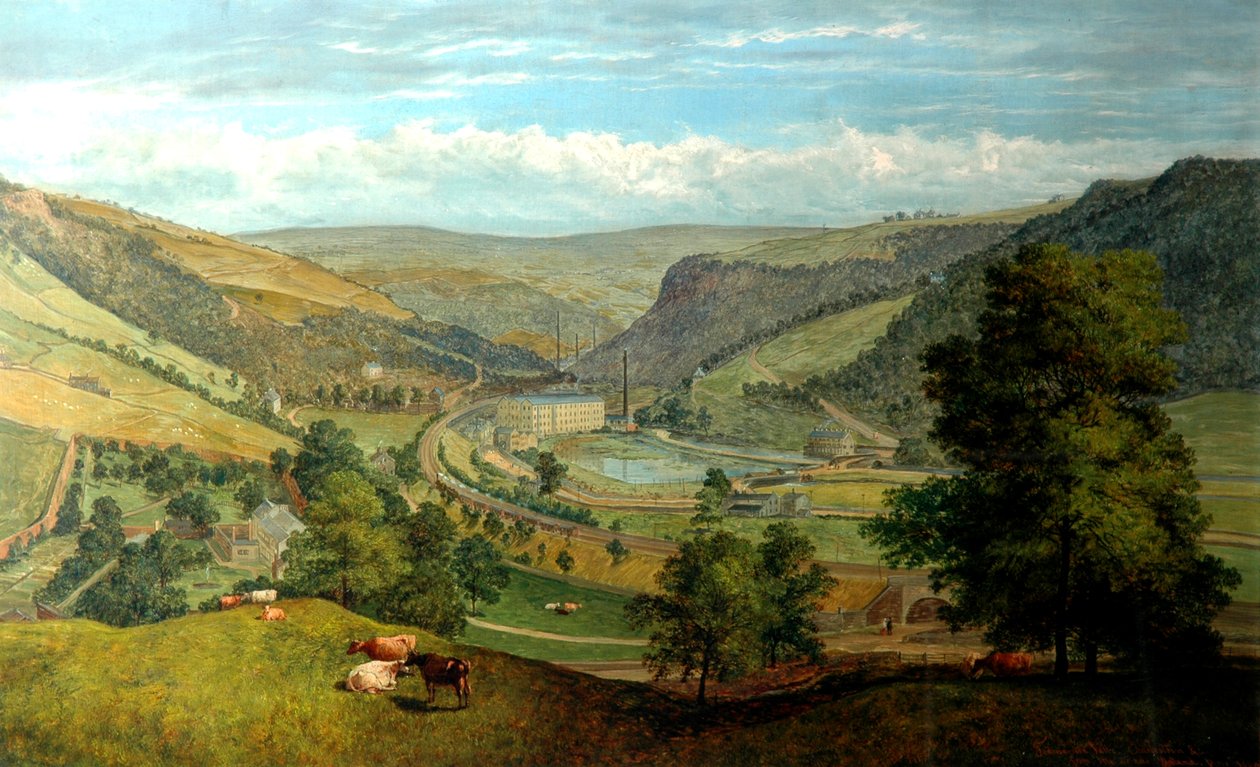 Todmorden Valley Fra Charlestown, 1860 af John Holland