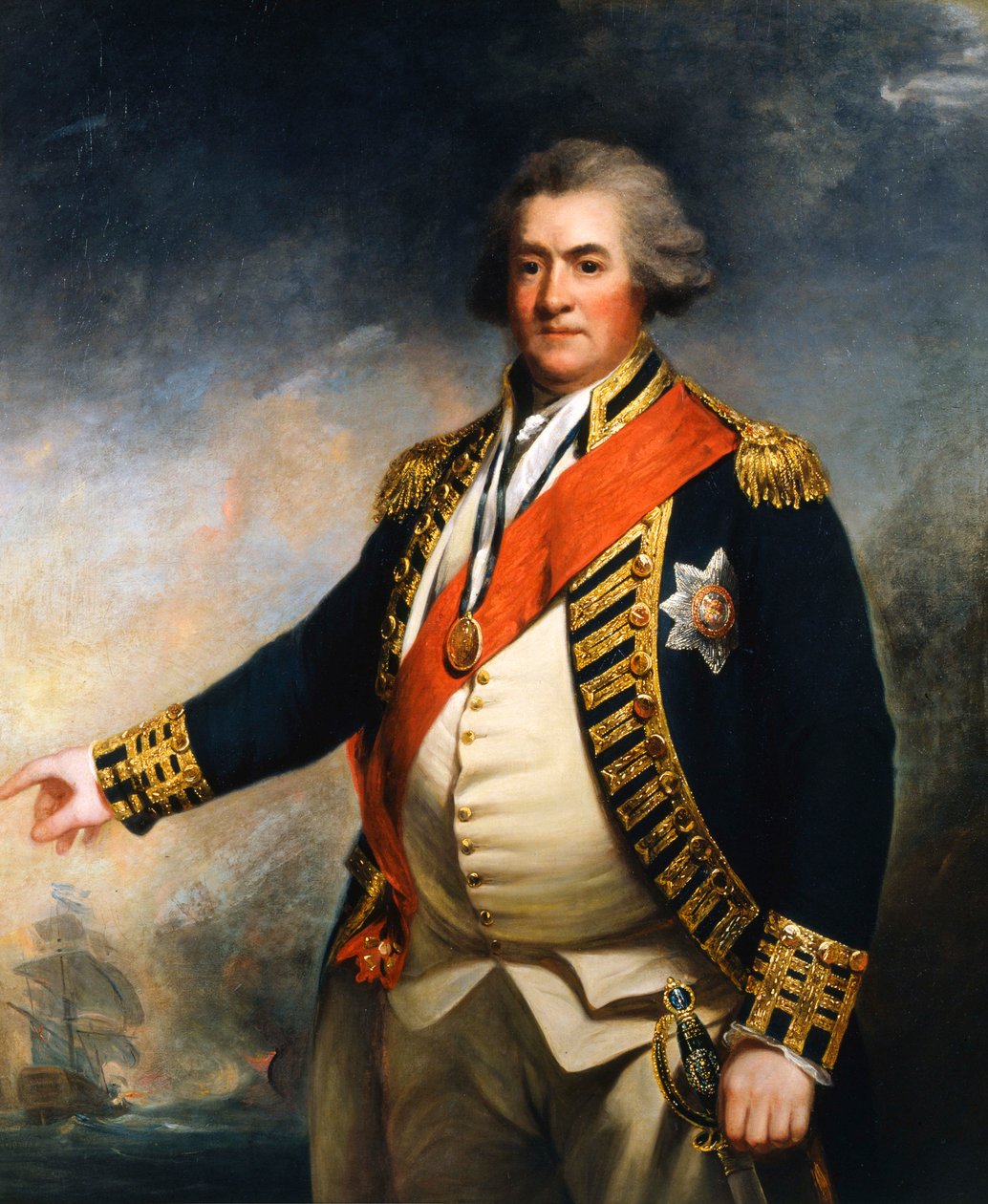 Admiral Lord Duncan, britisk flådekommandant fra det 18. århundrede af John Hoppner