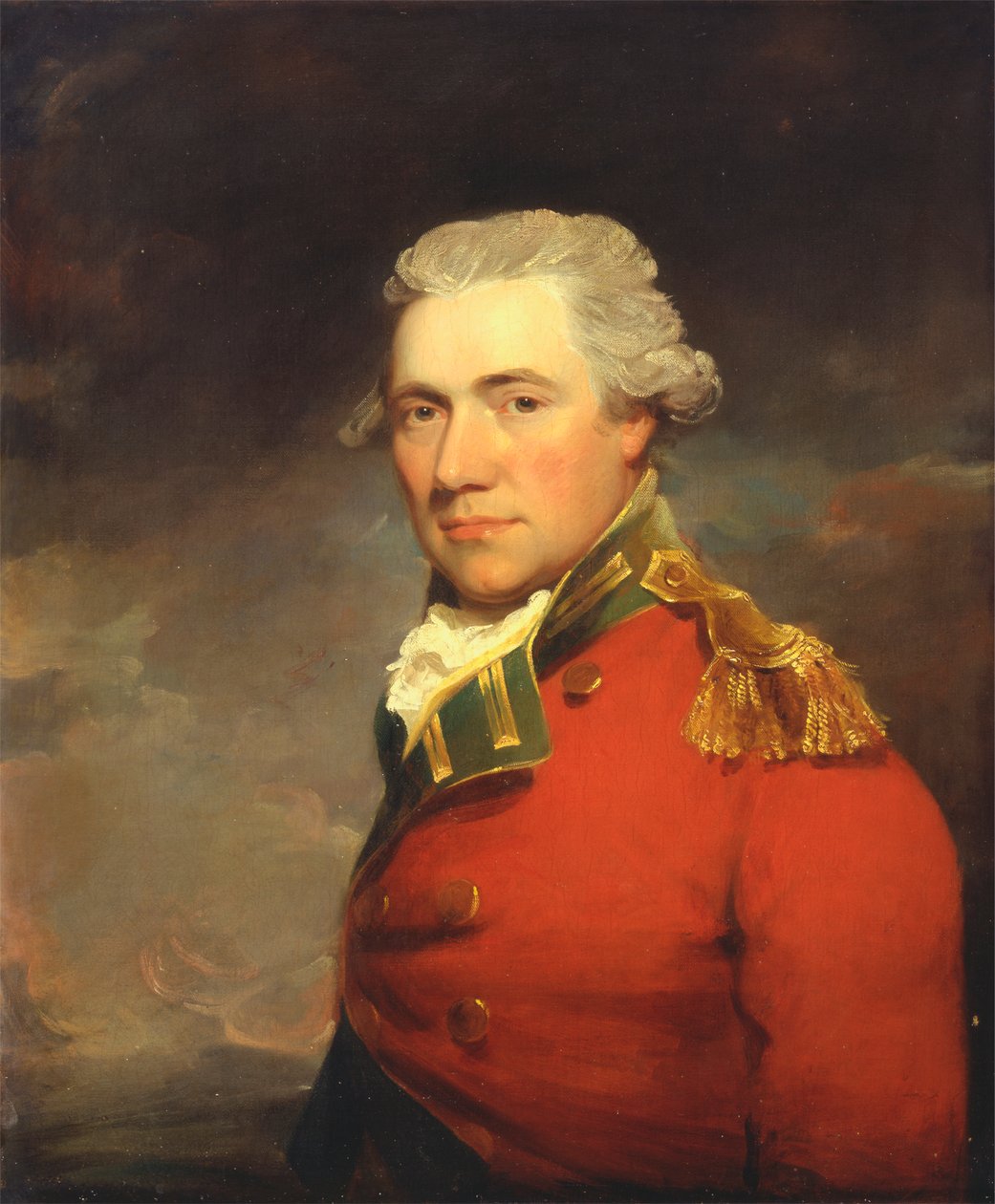 En ukendt britisk officer, sandsynligvis fra 11. (North Devonshire) Fodregiment, ca. 1800 af John Hoppner