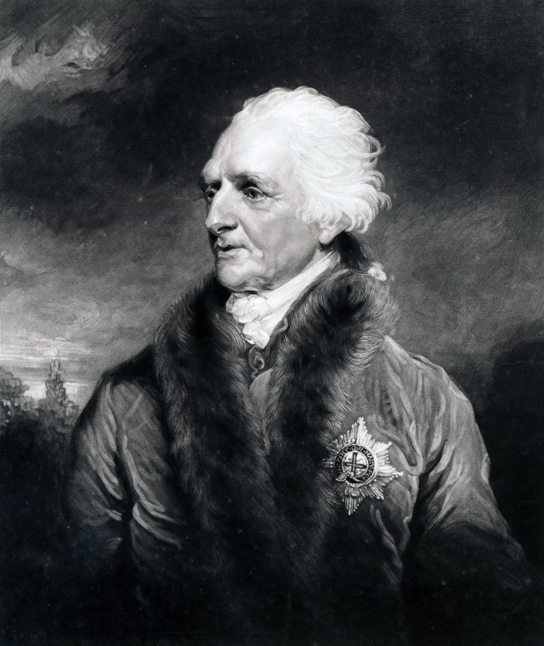 Augustus Henry Fitzroy, 3. hertug af Grafton, graveret af C. Turner af John Hoppner