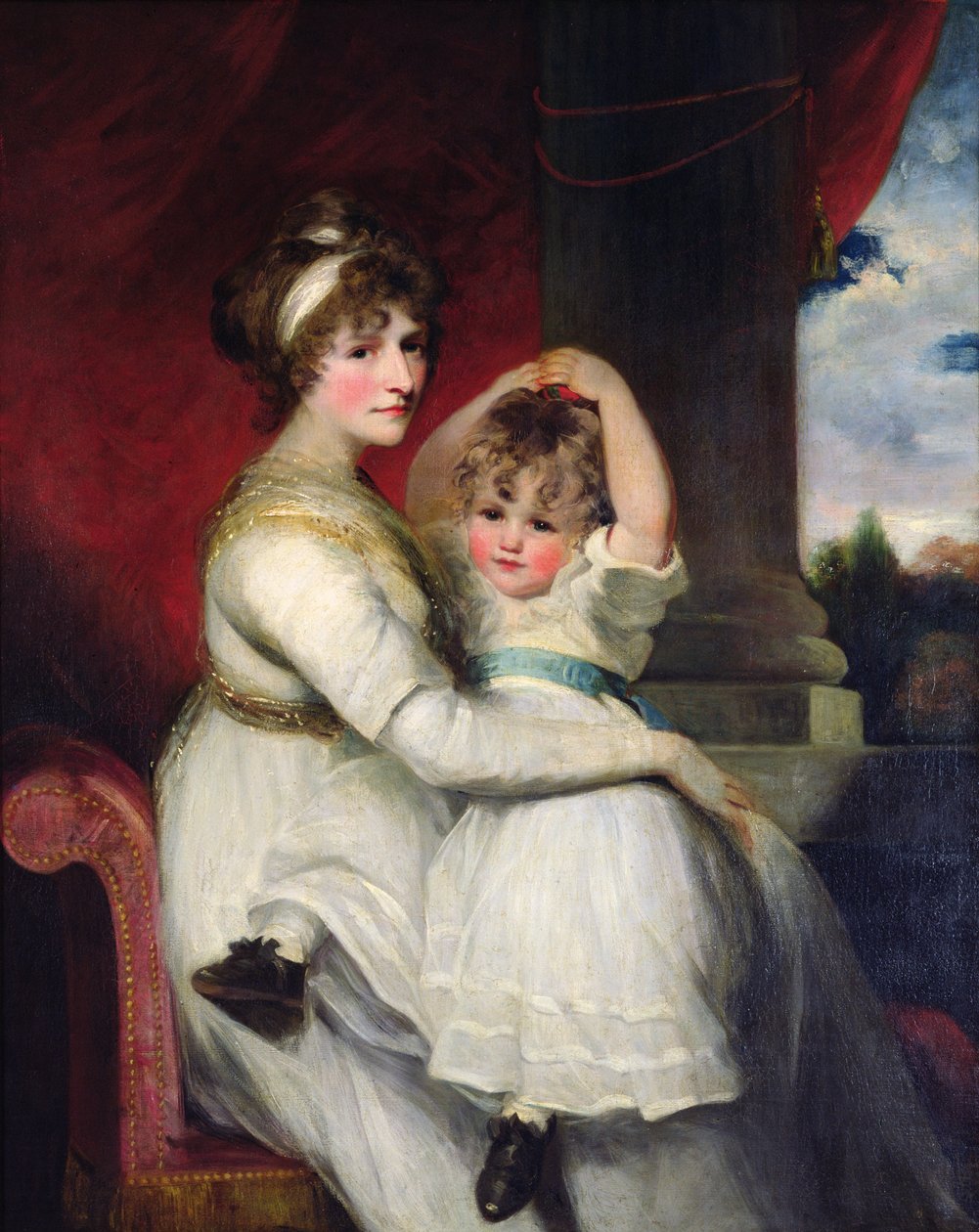 Georgina, grevinde af Bathurst og hendes søn, 1792 af John Hoppner