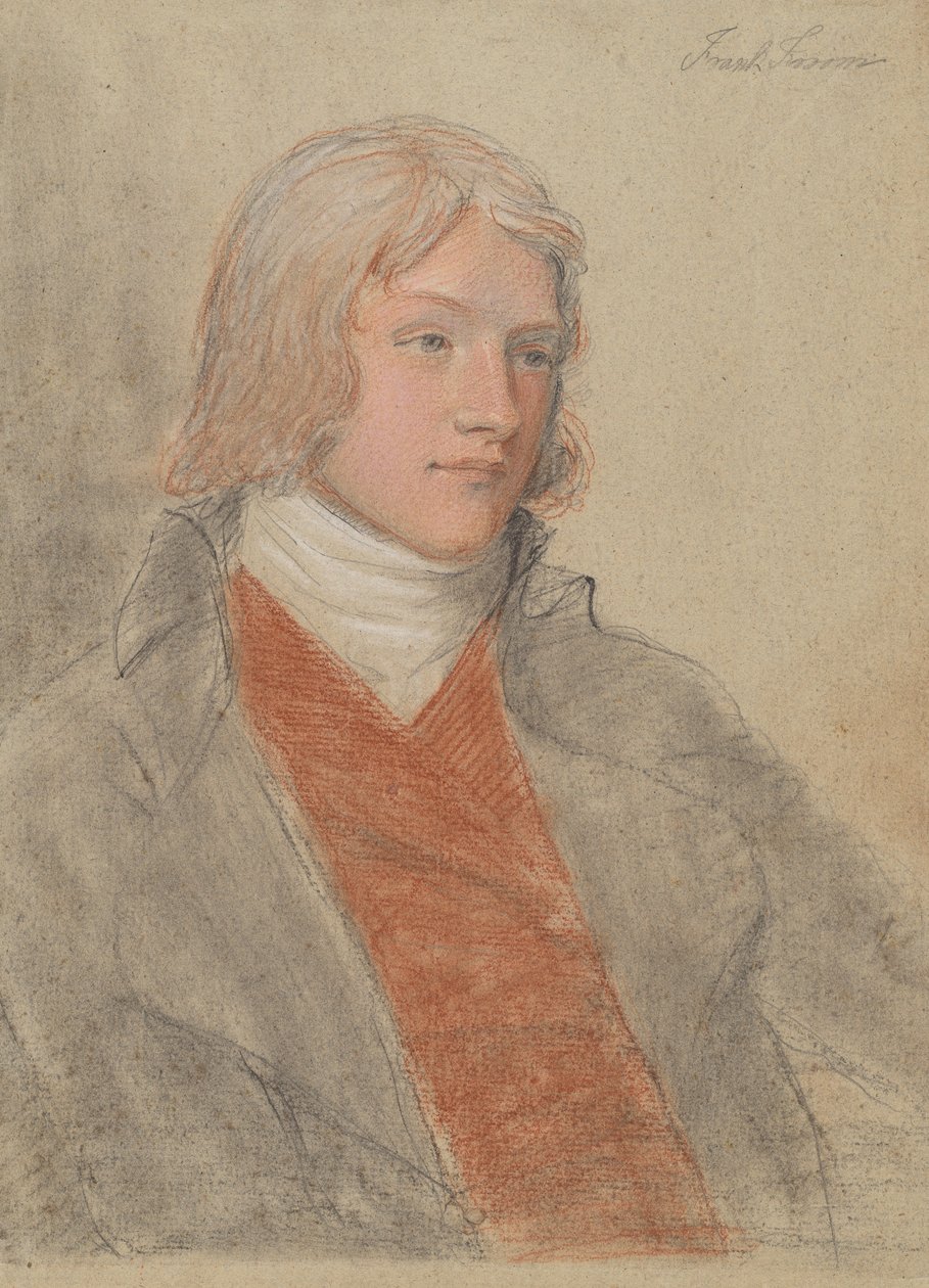 Portrætstudie af en ung mand, muligvis Frank Issom af John Hoppner