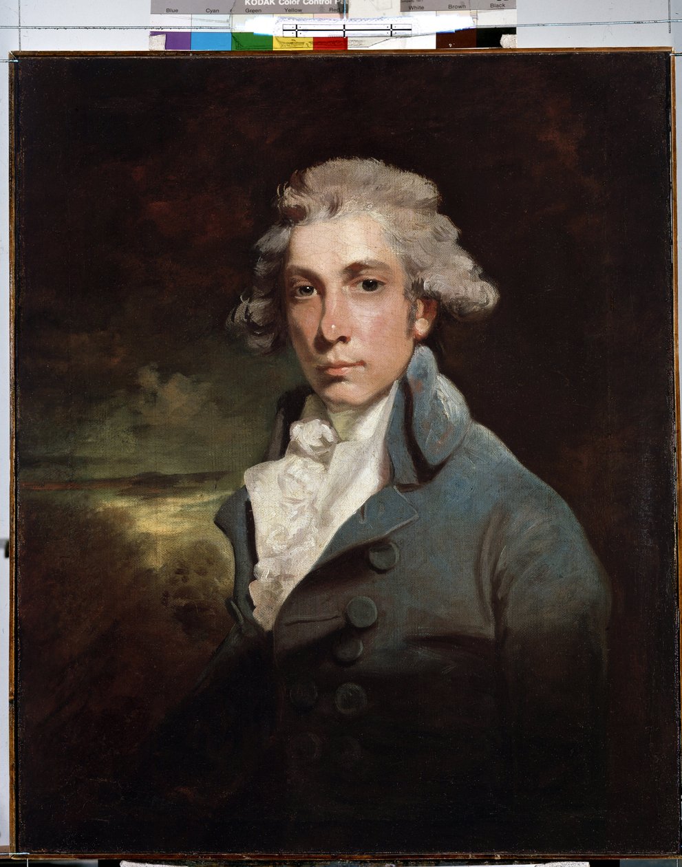 Portræt af den irske politiker og dramatiker Richard Brinsley Sheridan (1751-1816)"" (Portræt af dramatikeren og whig-statsmanden Richard Brinsley Sheridan (1751-1816) Maleri af John Hoppner (1758-1810) 18. århundrede30 Dim. 77 cm. Museum af af John Hoppner
