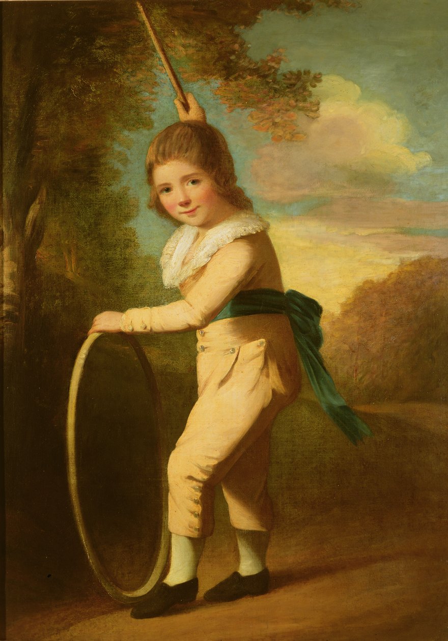 Portræt af mester William Morgan med en bøjle og stok af John Hoppner