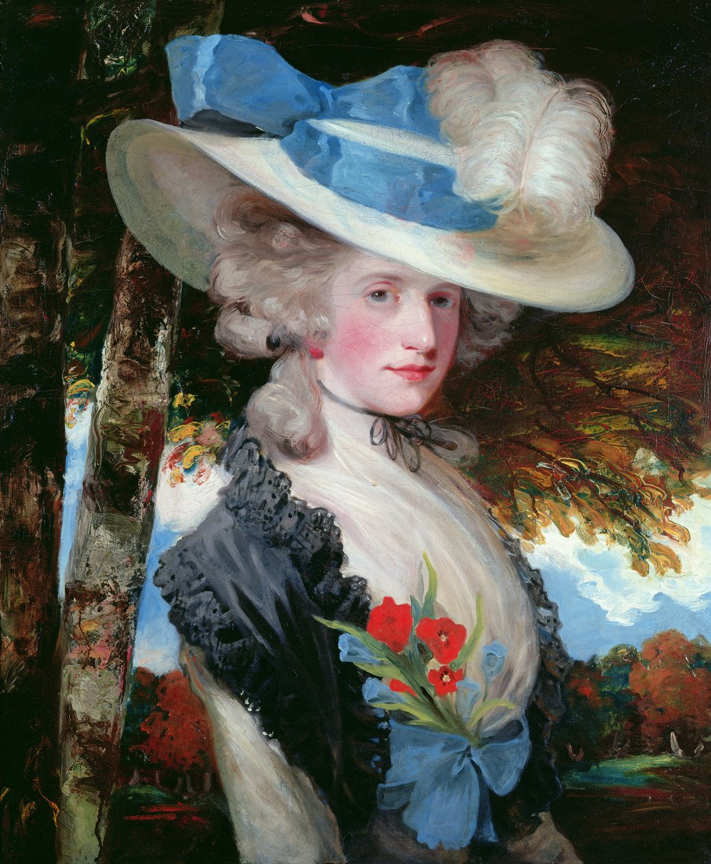 Portræt af The Hon. Fru Hugo Meynell (1762-1817) (olie på lærred) af John Hoppner