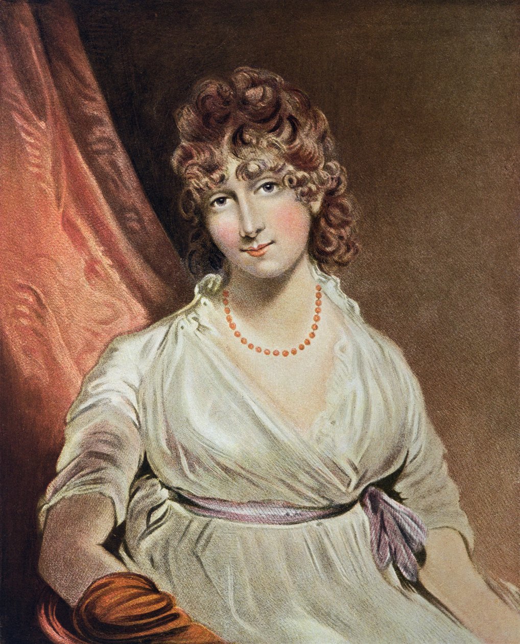 Portræt af den ærede fru Bouverie graveret af I.R Smith (fl.1800-30) af John Hoppner