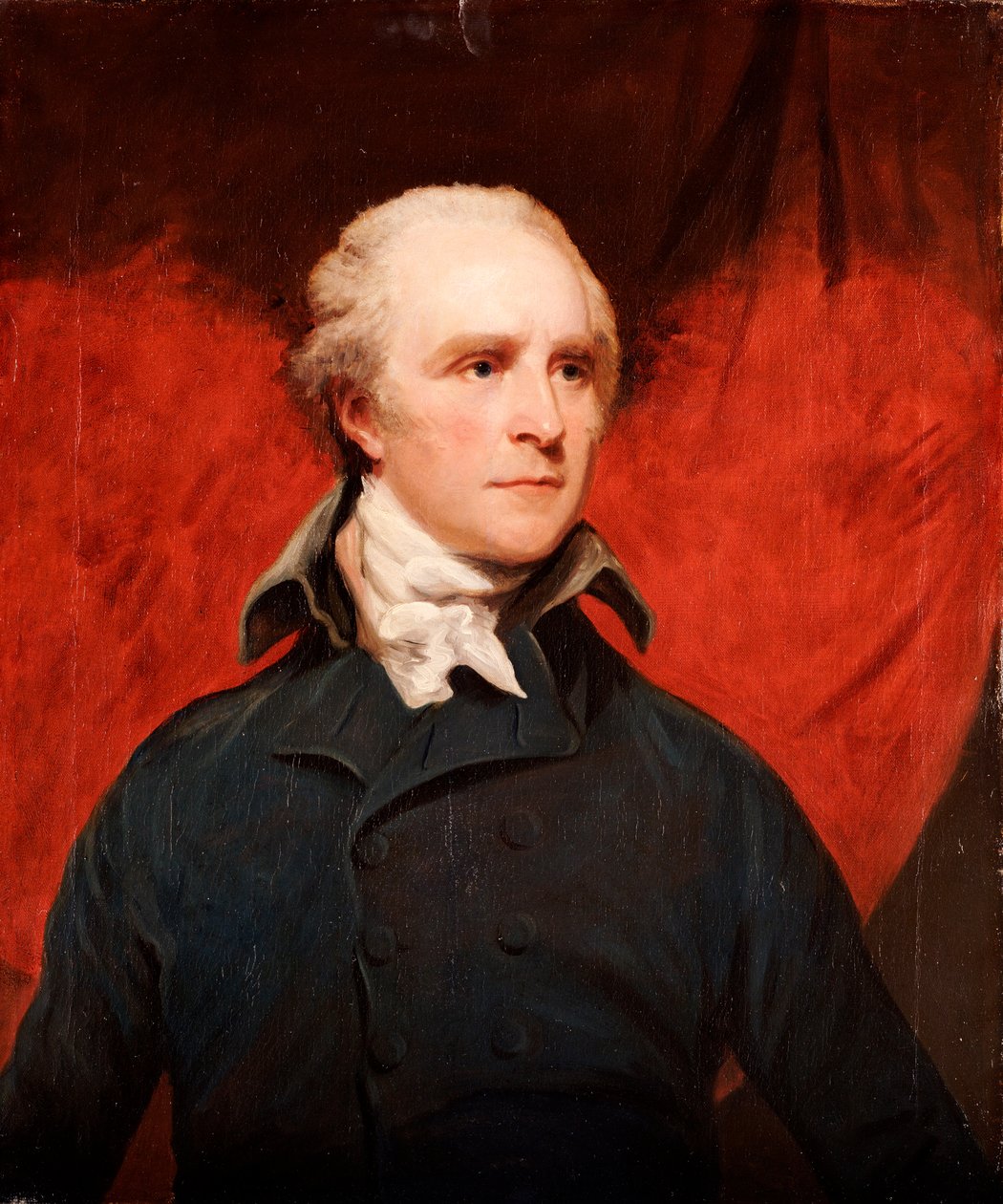 Portræt af Rt. Hon. Thomas Grenville, M.P., halvlang, i grå frakke og hvidt halsbånd af John Hoppner