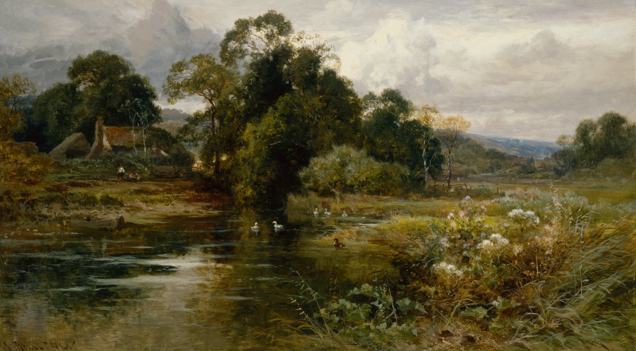 I nærheden af Dorking, Surrey (olie på lærred) af John Horace Hooper
