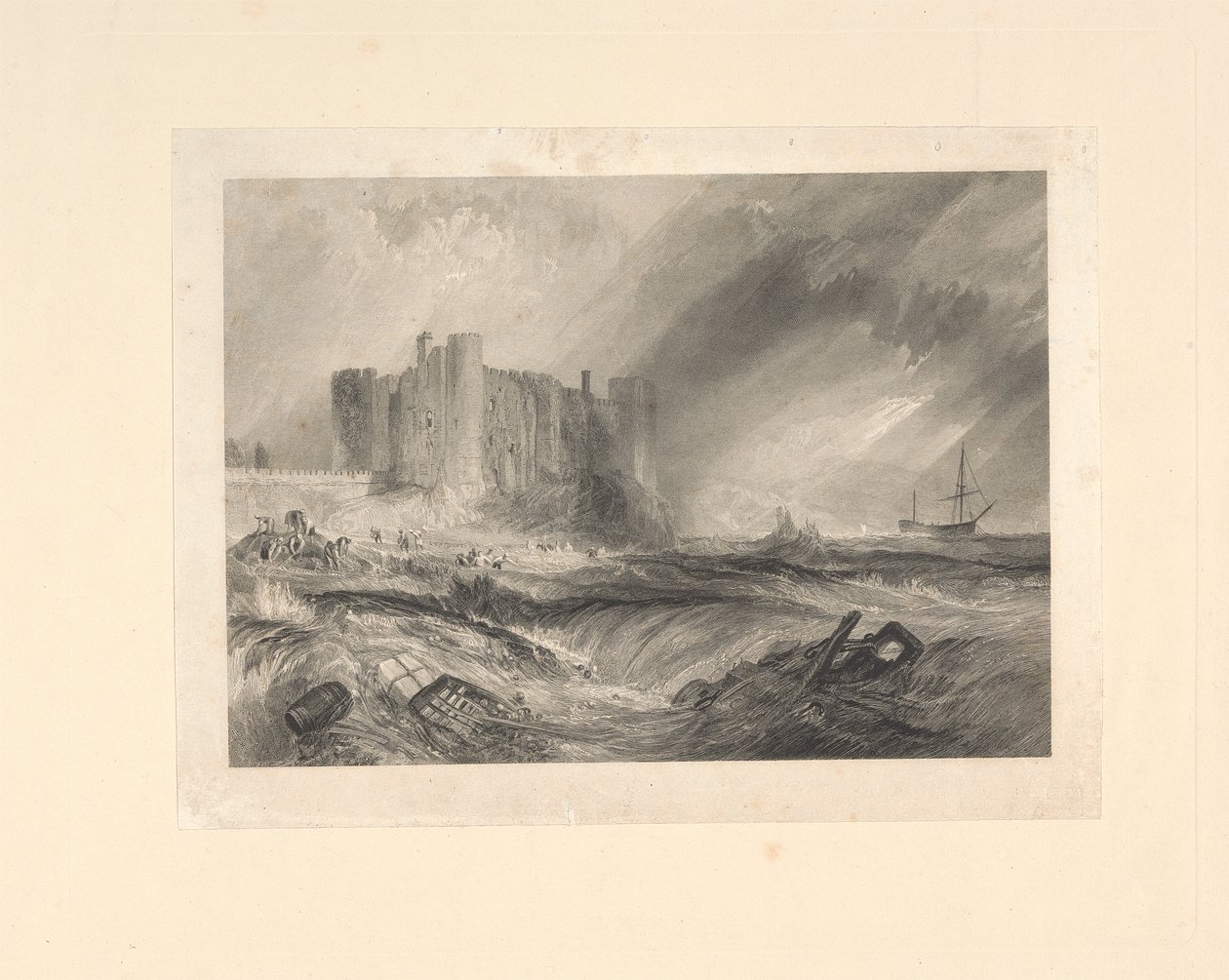 Laugharne Castle, Carmarthenshire af John Horsburgh