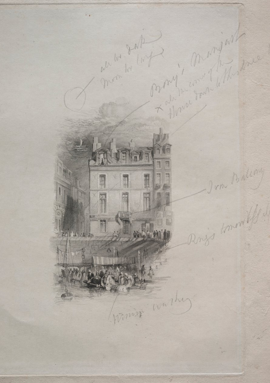 Napoleons indlogering, Quai Conti, 1836. af John Horsburgh