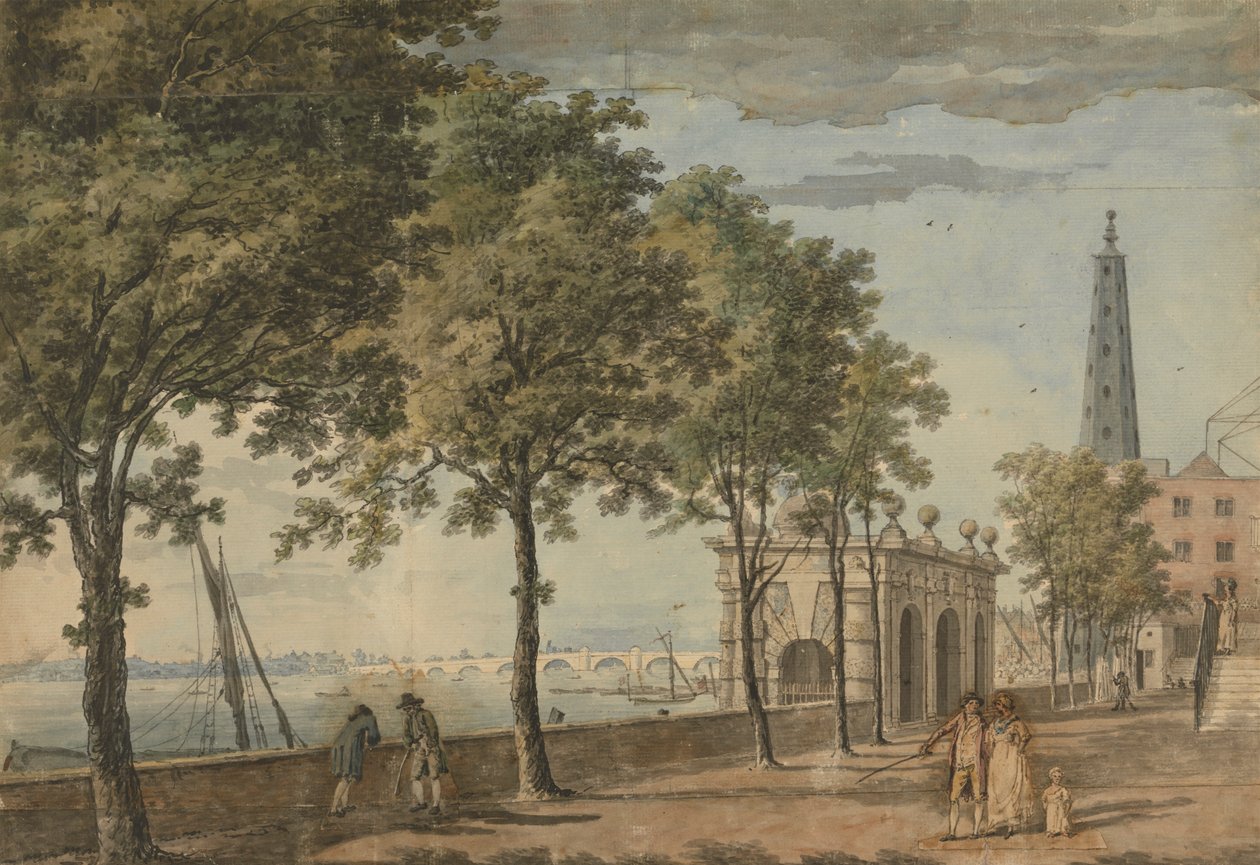 York Watergate og Westminster Bridge af John Inigo Richards