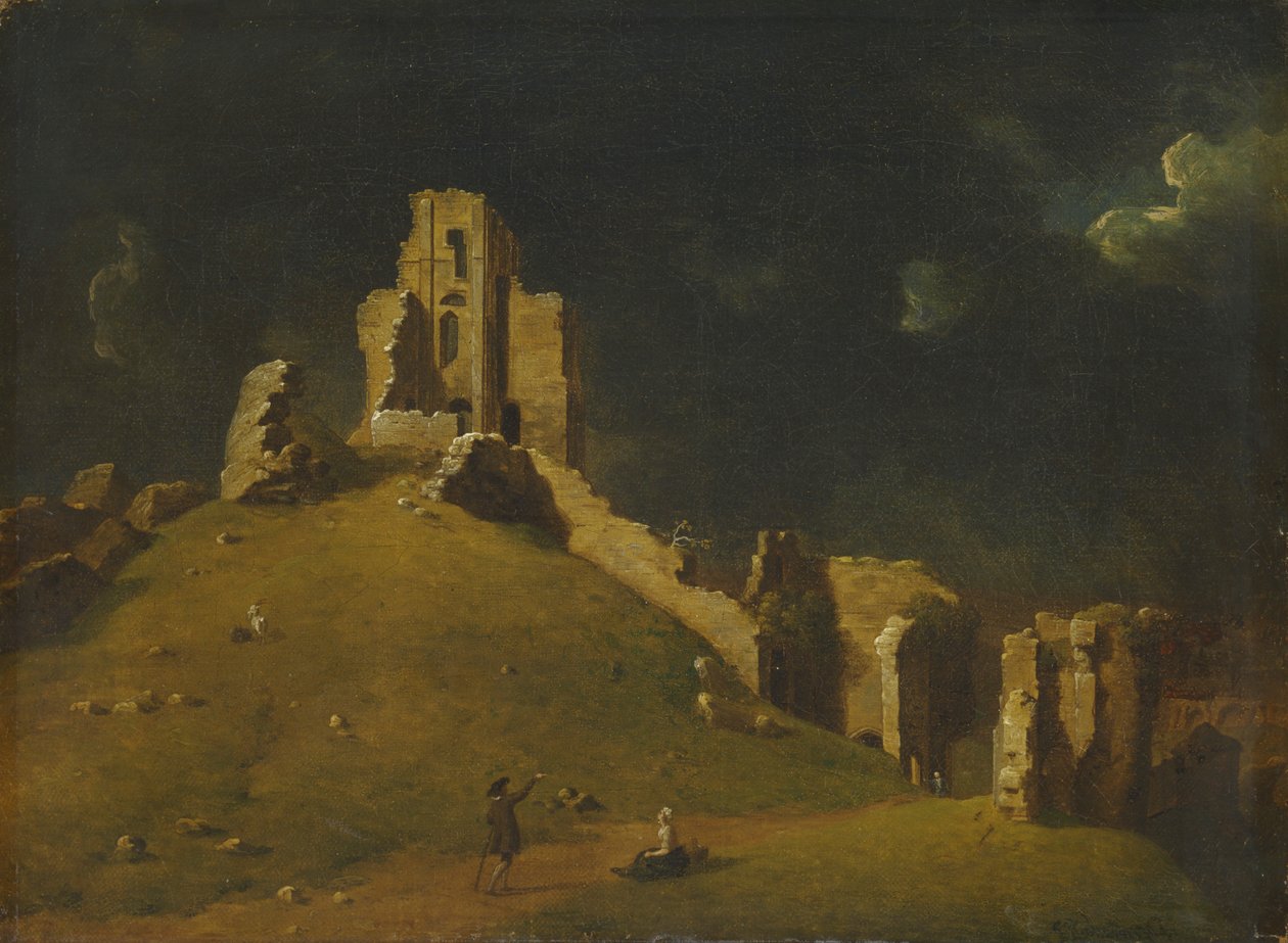 Corfe Castle, Dorset af John Inigo Richards RA