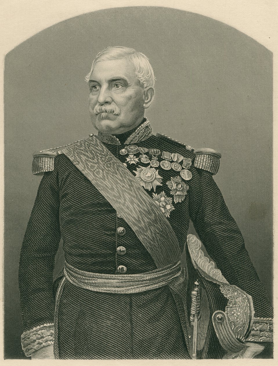 Amable Jean Jacques Pelissier (1794-1864) hertug af Malakoff af John Jabez Edwin Paisley Mayall