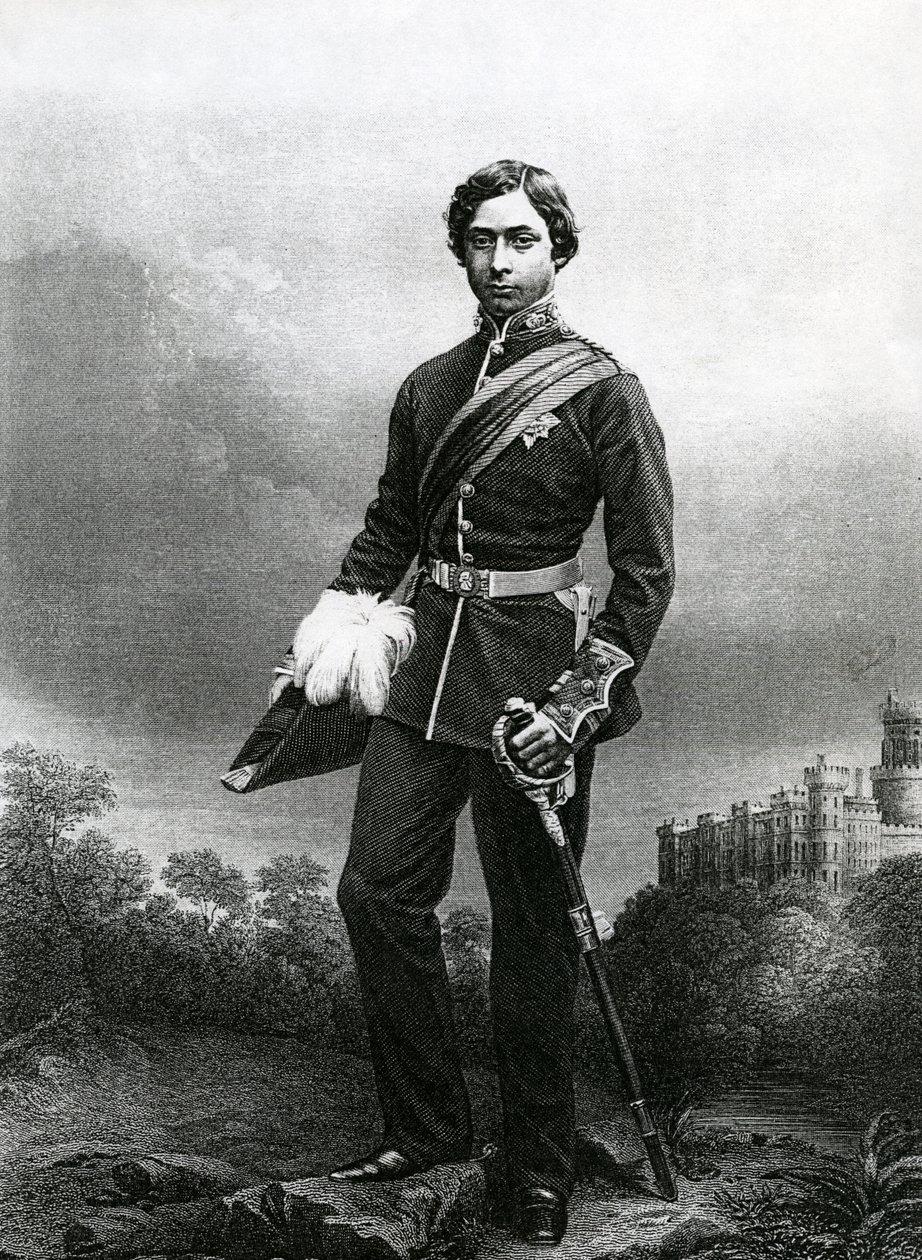 Albert Edward, Prince of Wales, graveret af D.J. Pund fra et fotografi, fra 