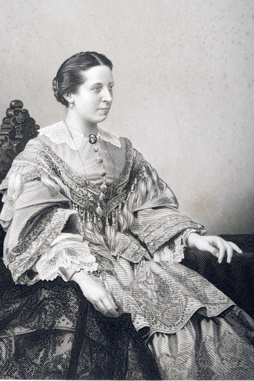 Clara Novello (1818-1908) graveret af D.J. Pund fra et fotografi, fra 