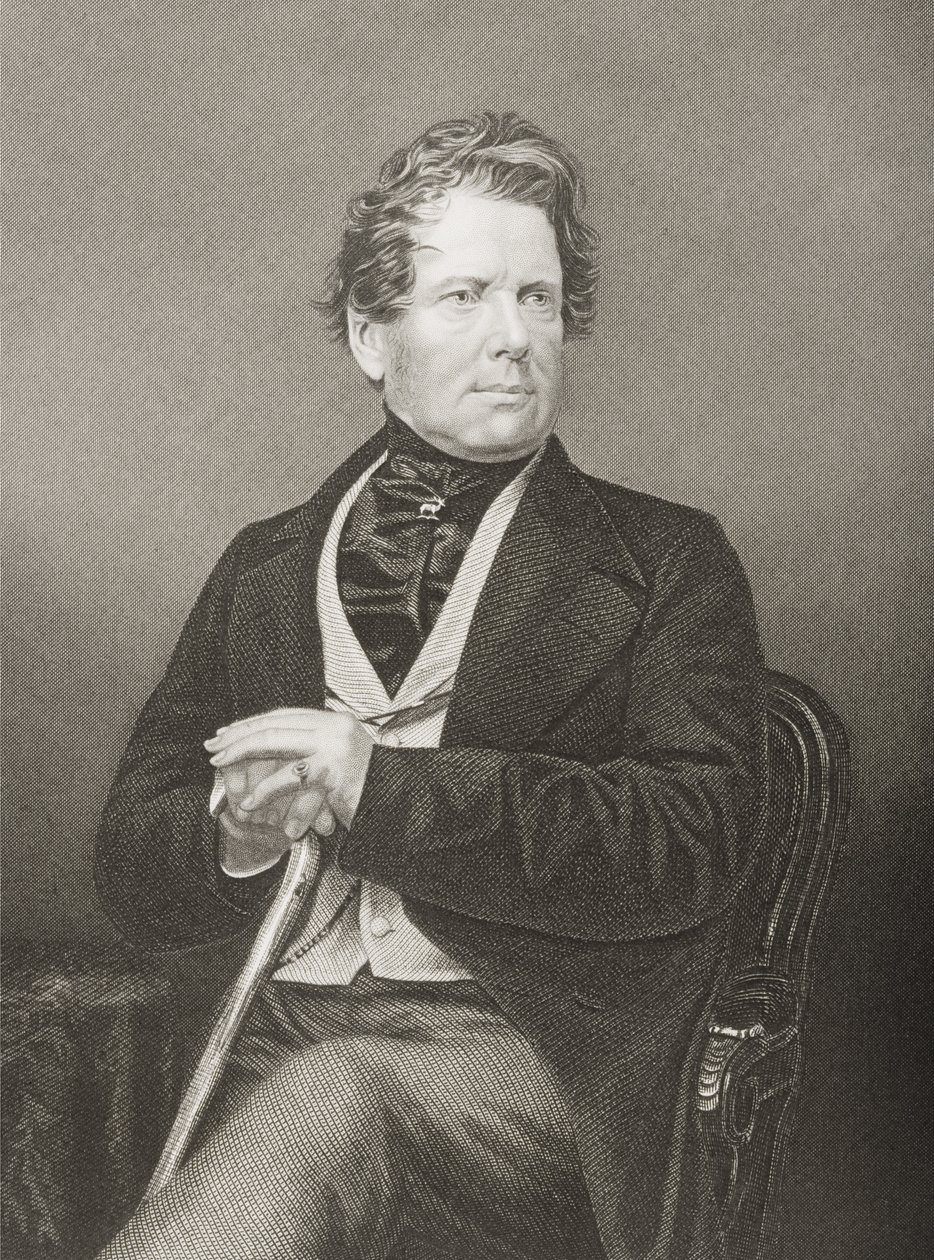 Fox Maule Ramsay (1801-74) 11. jarl af Dalhousie og 2. Lord Panmure, indgraveret af D.J. Pund fra et fotografi, fra The Drawing-Room of Eminent Personages, bind 2, udgivet i London, 1860 (engr. af John Jabez Edwin Paisley Mayall