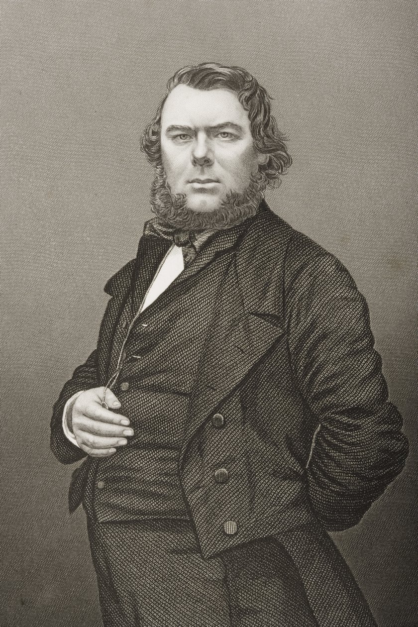 Hugh Stowell Brown (1823-86) graveret af D.J. Pound efter et fotografi, fra "The Drawing-Room of Eminent Personages, Volume 2", udgivet i London, 1860. af John Jabez Edwin Paisley Mayall