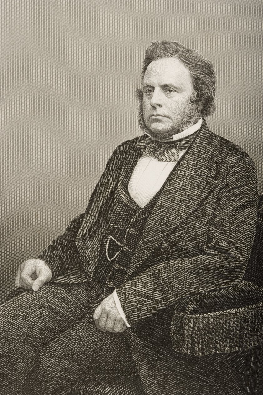 John Bright (1811-89) graveret af D.J. Pund fra et fotografi, fra 