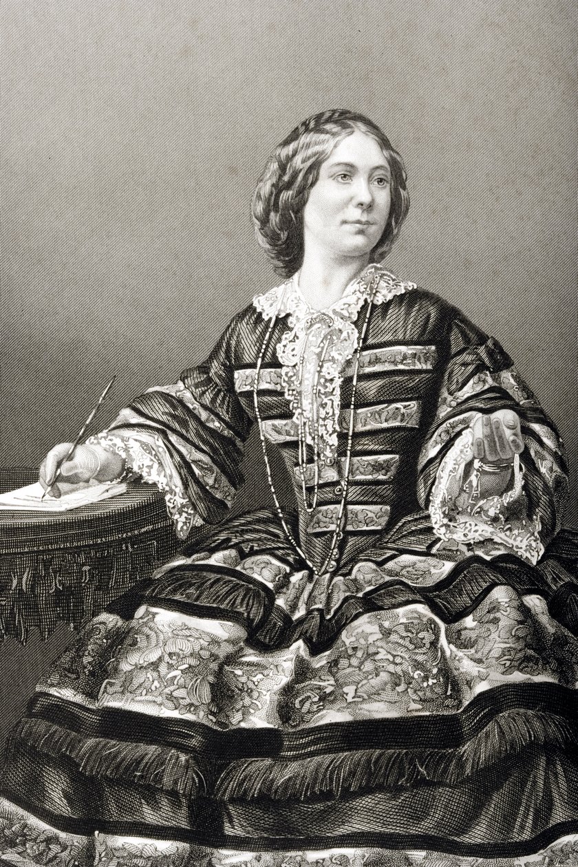 Miss Amy Sedgwick (1830-97) graveret af D.J. Pund fra et fotografi, fra 