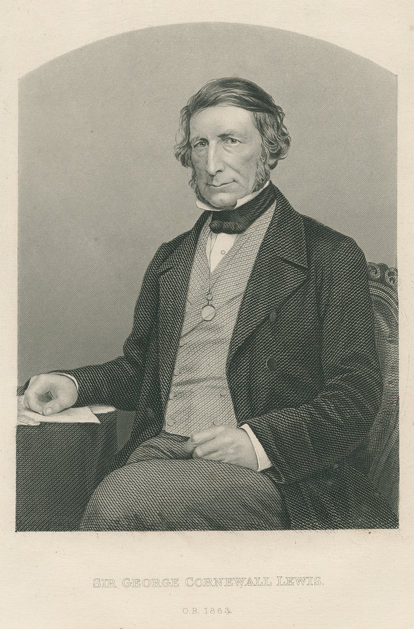 Sir George Cornewall Lewis, graveret af D.J. Pund fra et fotografi, fra 