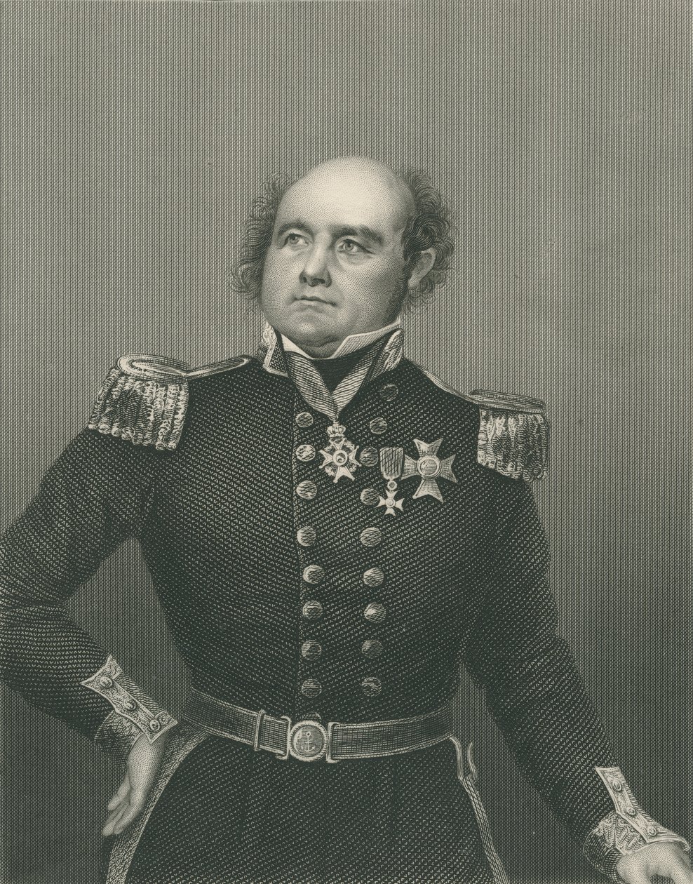 Sir John Franklin graveret af D.J. Pund fra et fotografi, fra 