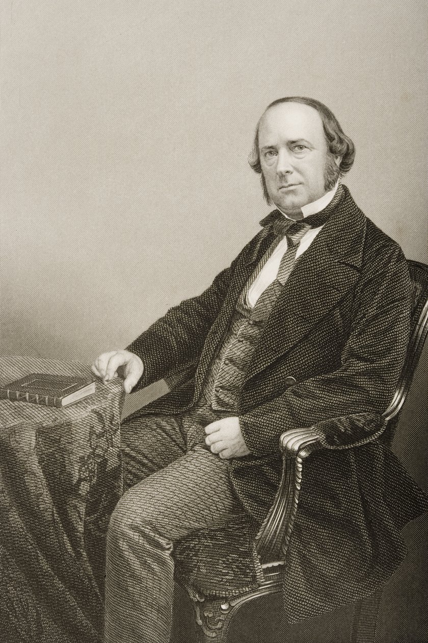 Thomas Wright (1810-77) graveret af D.J. Pund fra et fotografi, fra 