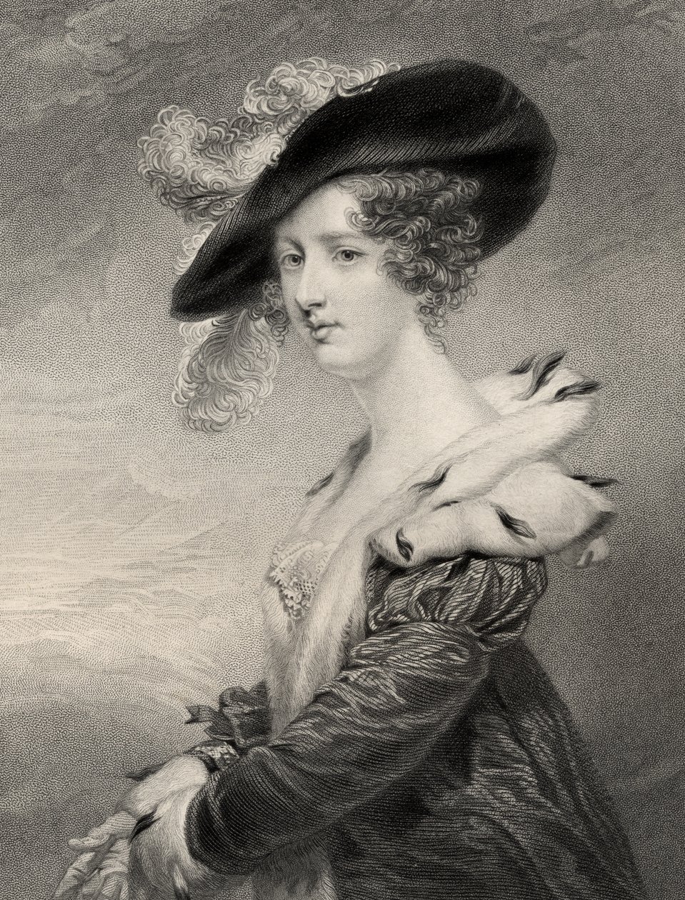 Georgiana (Howard), Lady Dover af John Jackson