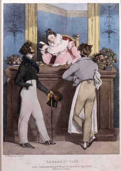 La Dame du Cafe, pub. af Rodwell & Martin af John James Chalon